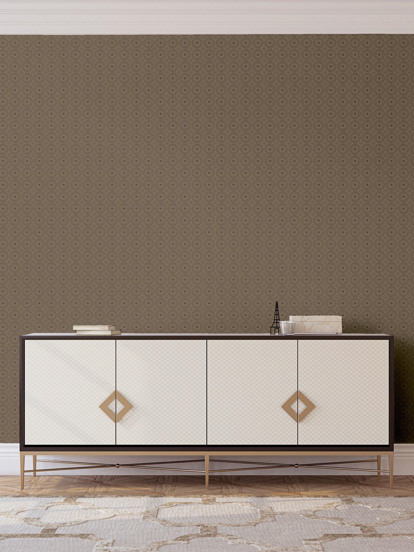  image of arthouse-symmetrical-chic-stone-and-gold-wallpaper