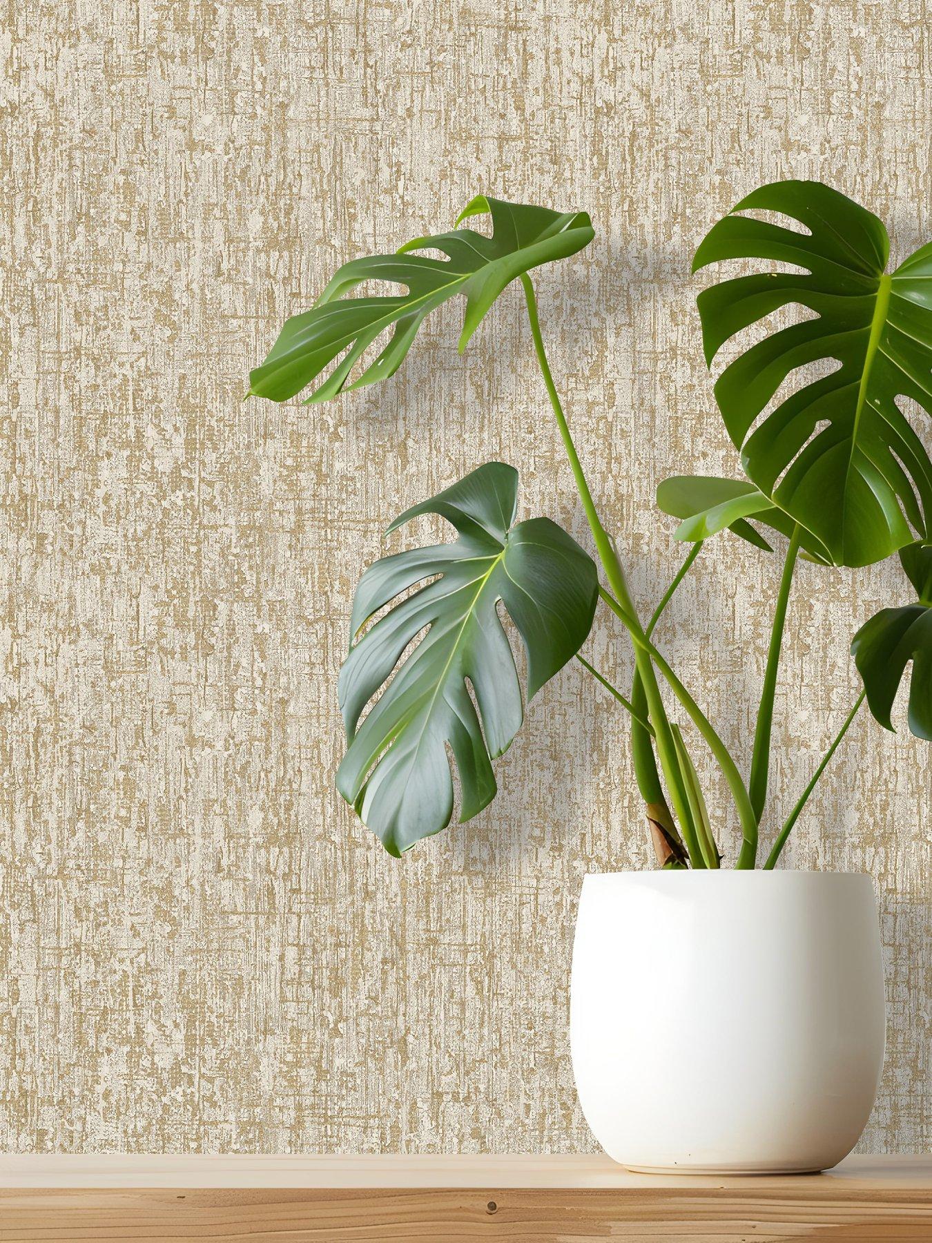 Image 1 of 5 of Design ID Did Concrete Antique Gold Wallpaper