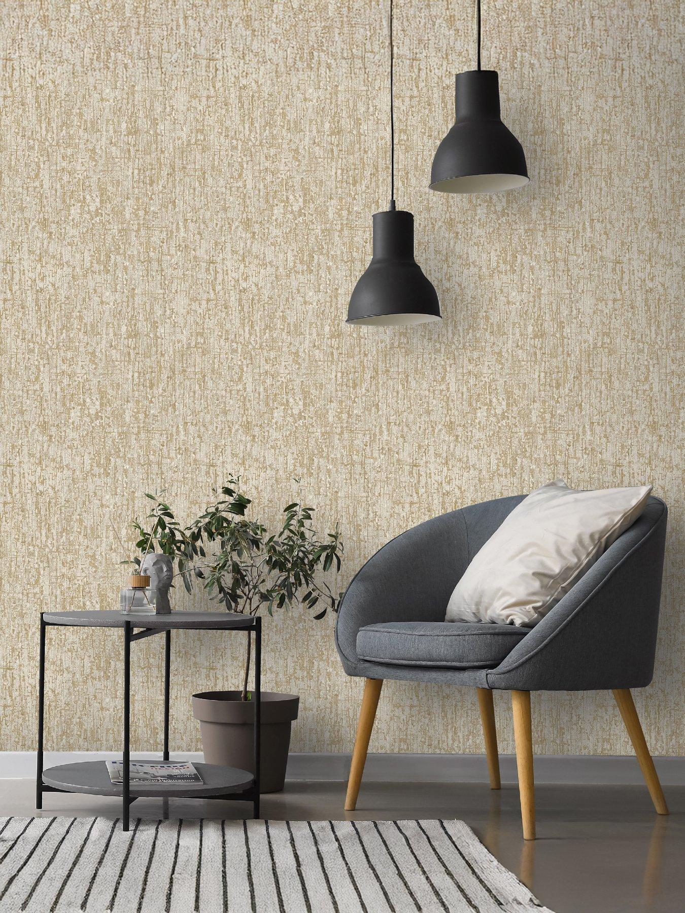 Image 4 of 5 of Design ID Did Concrete Antique Gold Wallpaper