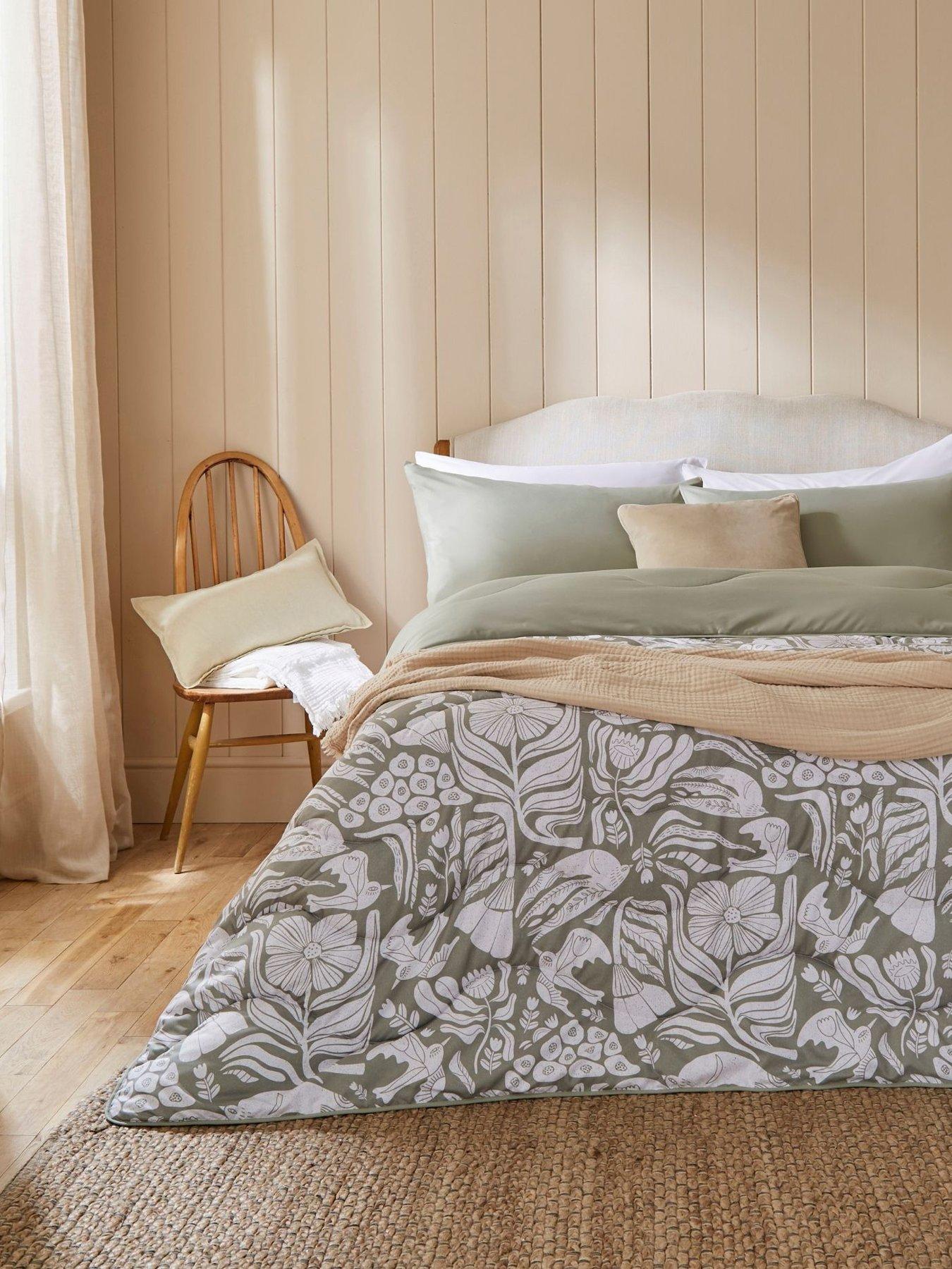 Night Lark Olive Meadow Coverless Duvet set 6 Tog includes Pillowcases