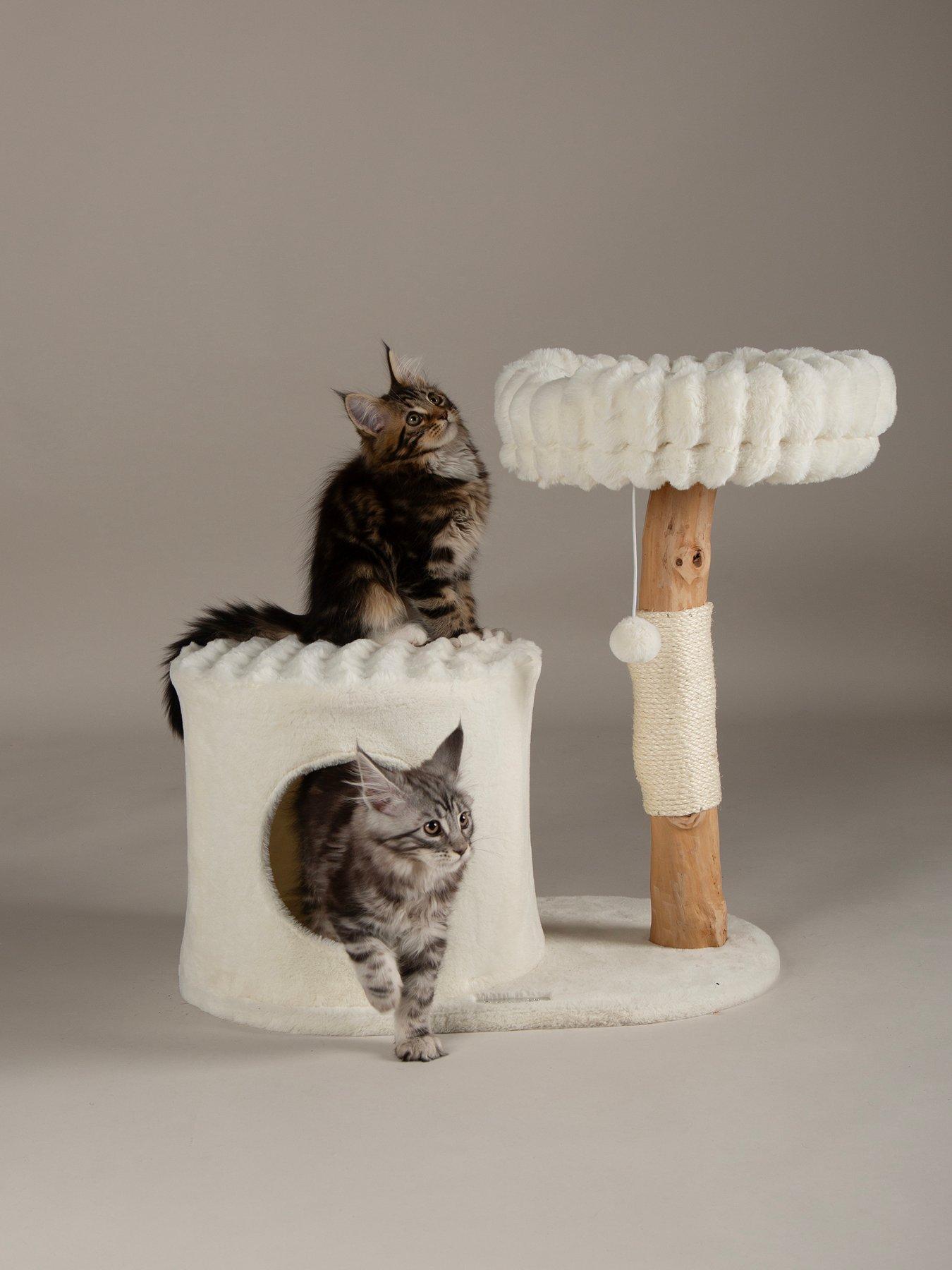 Scruffs Himalayas Cat Scratching Tree - Cream