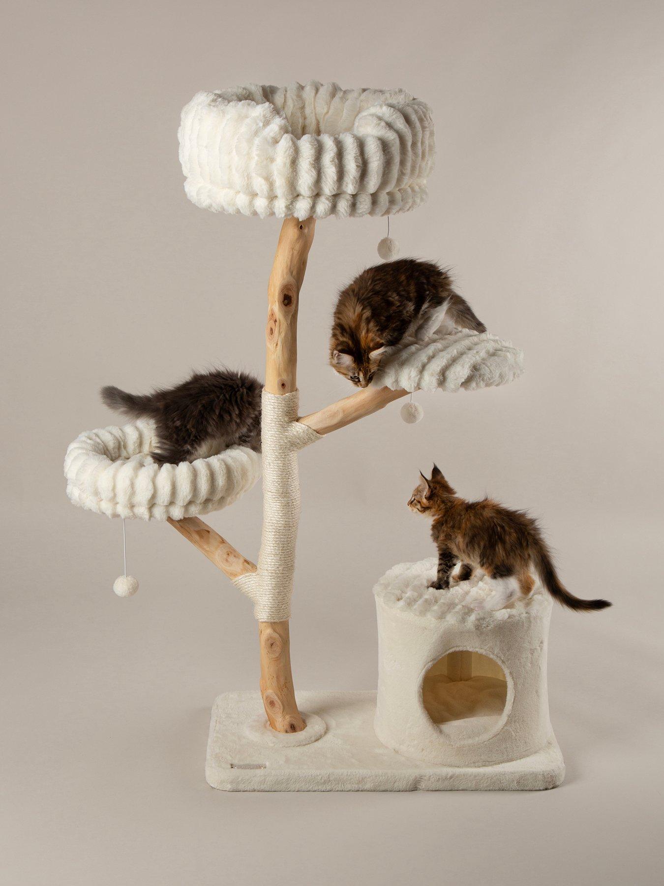 Image 1 of 7 of Scruffs Pyrenees Cat Scratching Tree - Cream