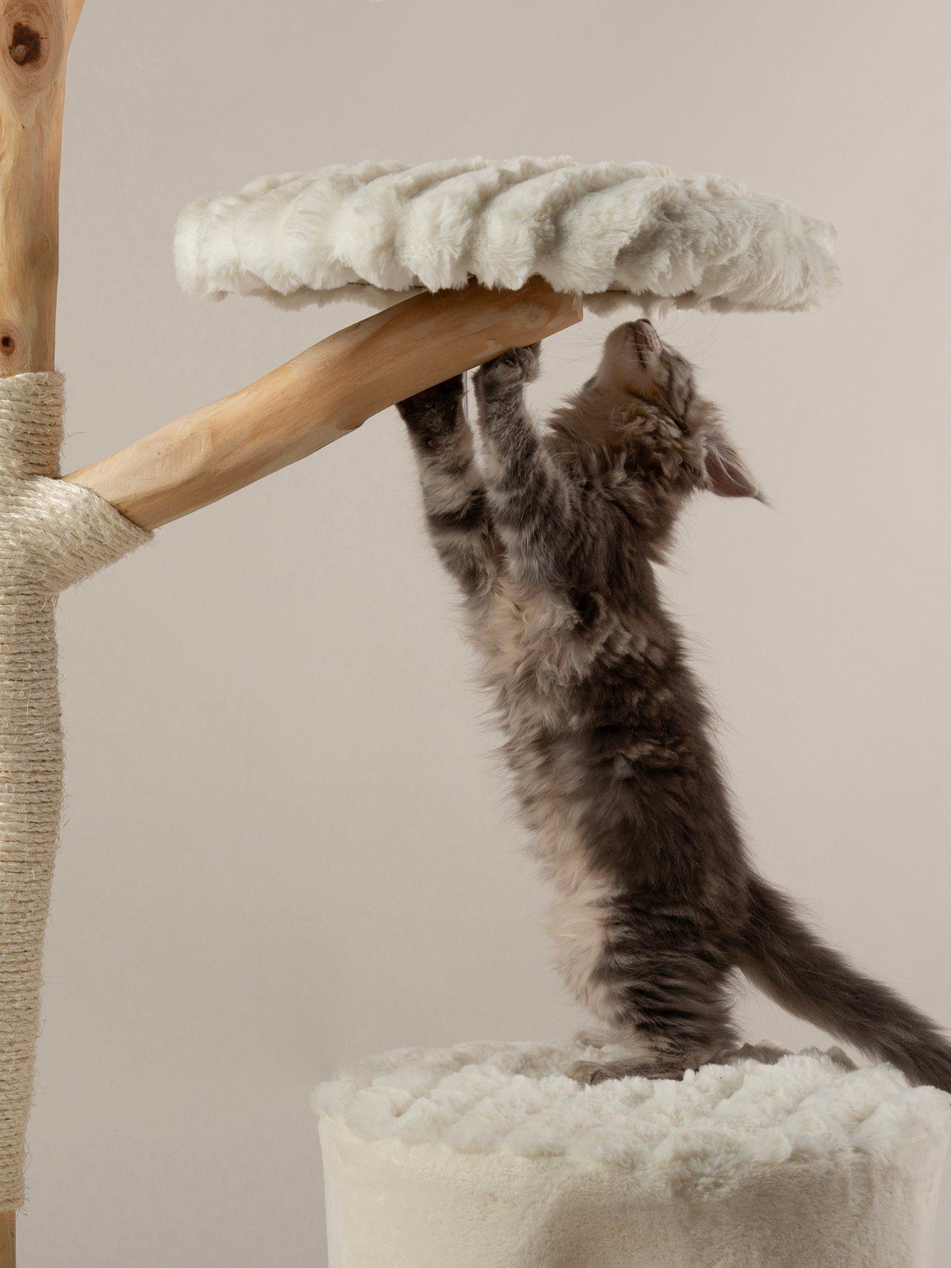Image 3 of 7 of Scruffs Pyrenees Cat Scratching Tree - Cream