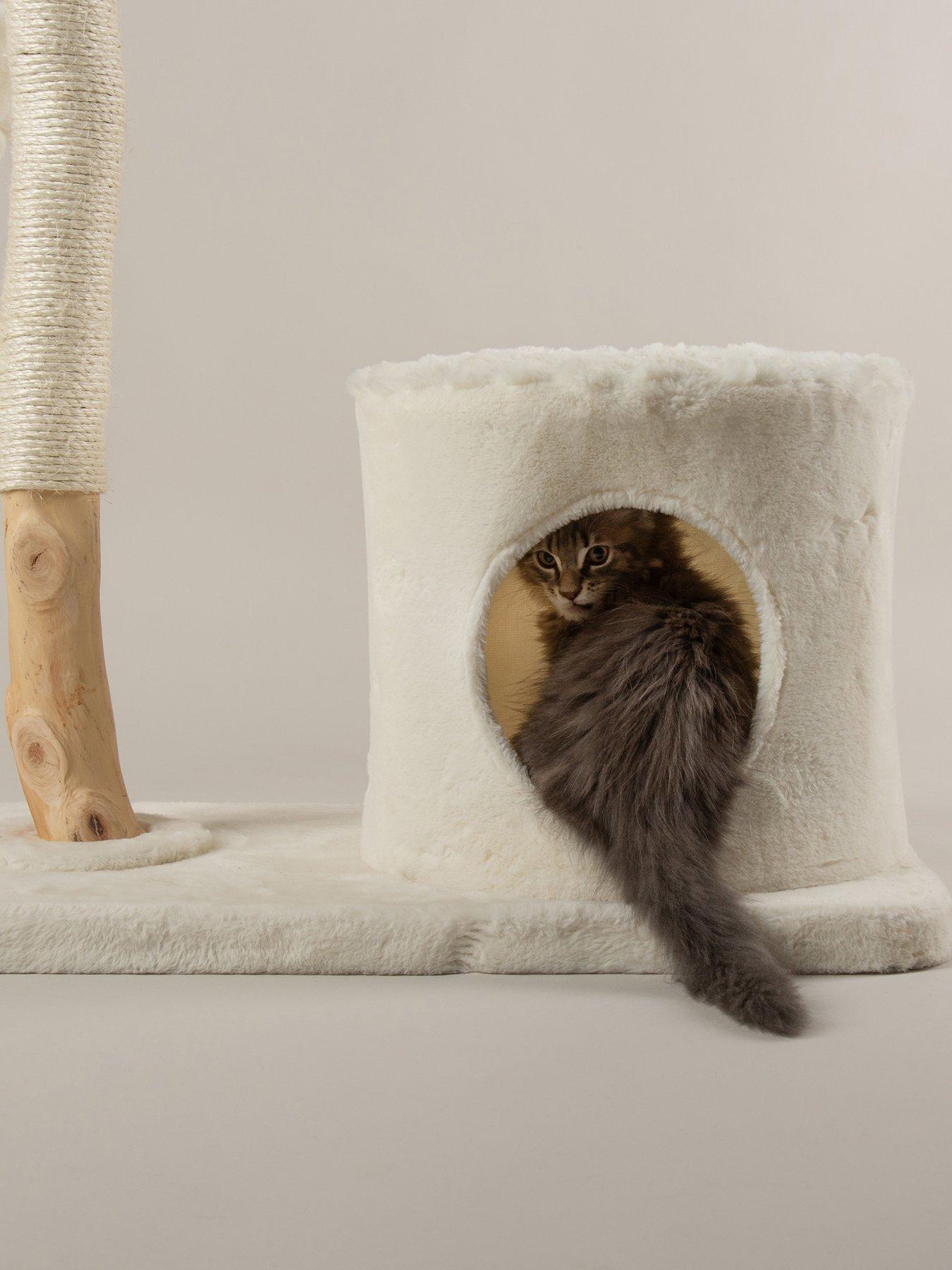 Image 4 of 7 of Scruffs Pyrenees Cat Scratching Tree - Cream