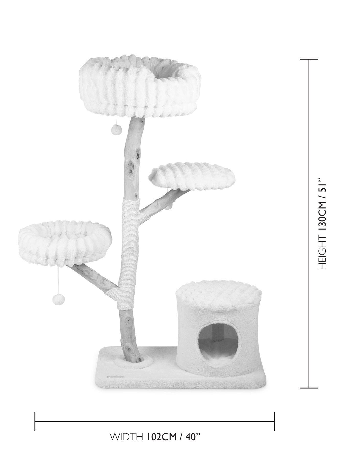 Image 7 of 7 of Scruffs Pyrenees Cat Scratching Tree - Cream