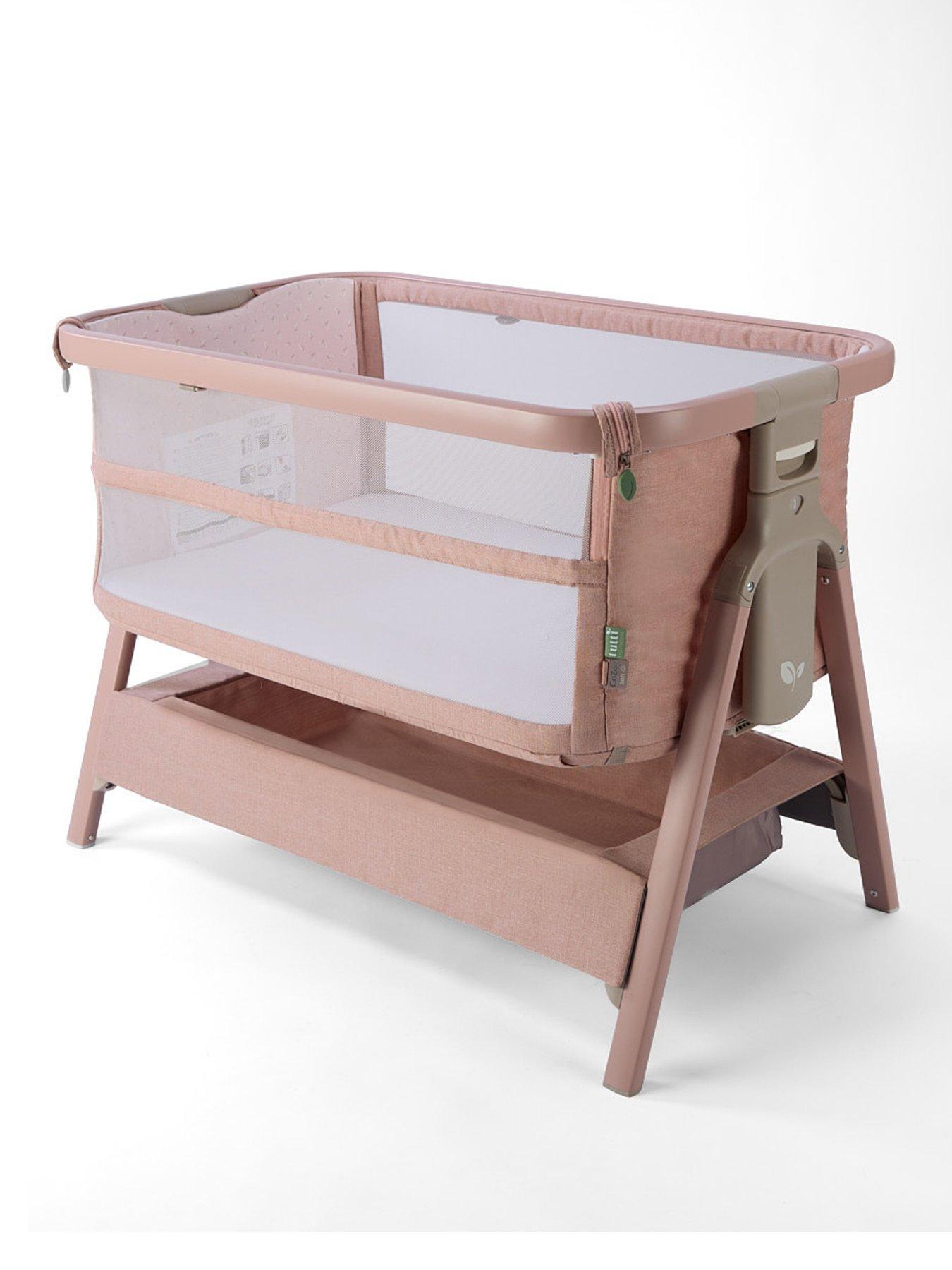 stillFront image of tutti-bambini-cozee-zen-bedside-crib-blush