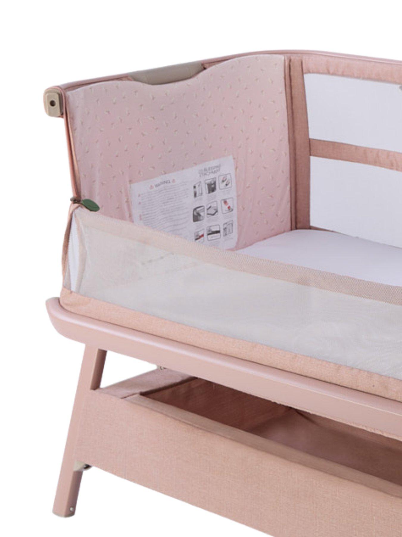  image of tutti-bambini-cozee-zen-bedside-crib-blush
