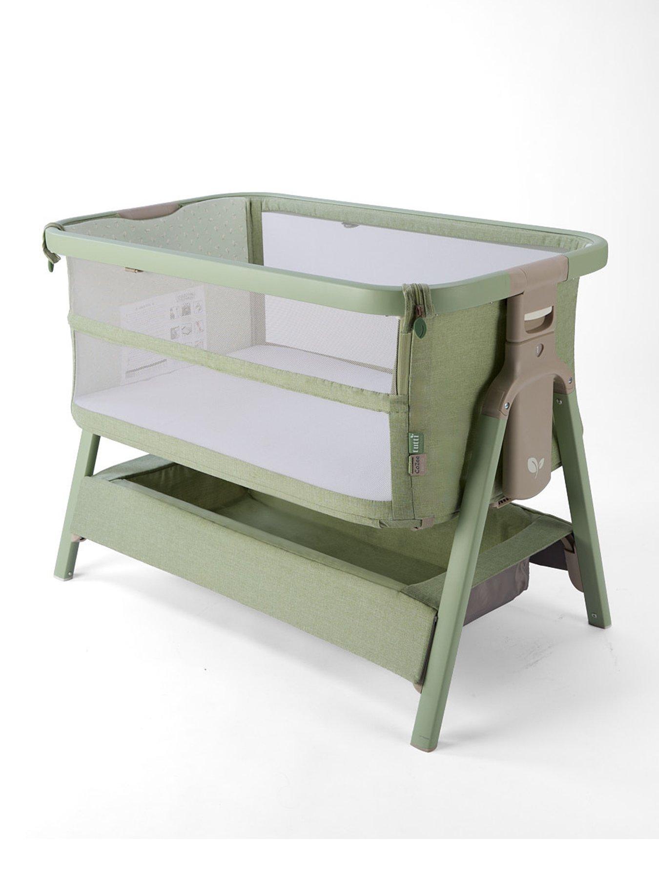  image of tutti-bambini-cozee-zen-bedside-crib-eucalyptus