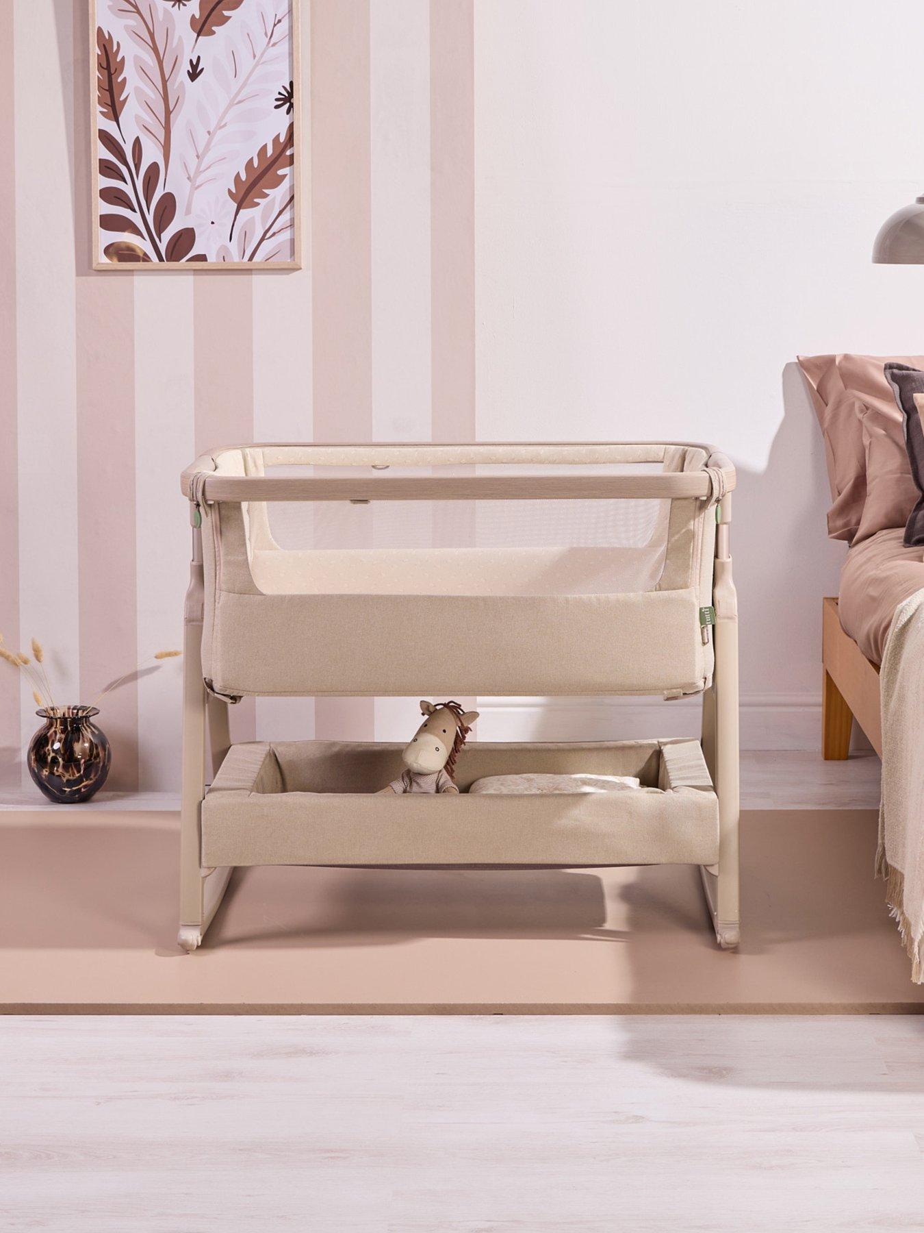 Tutti Bambini Cozee Air 2 Bedside Crib - Soft Walnut/Cocoa