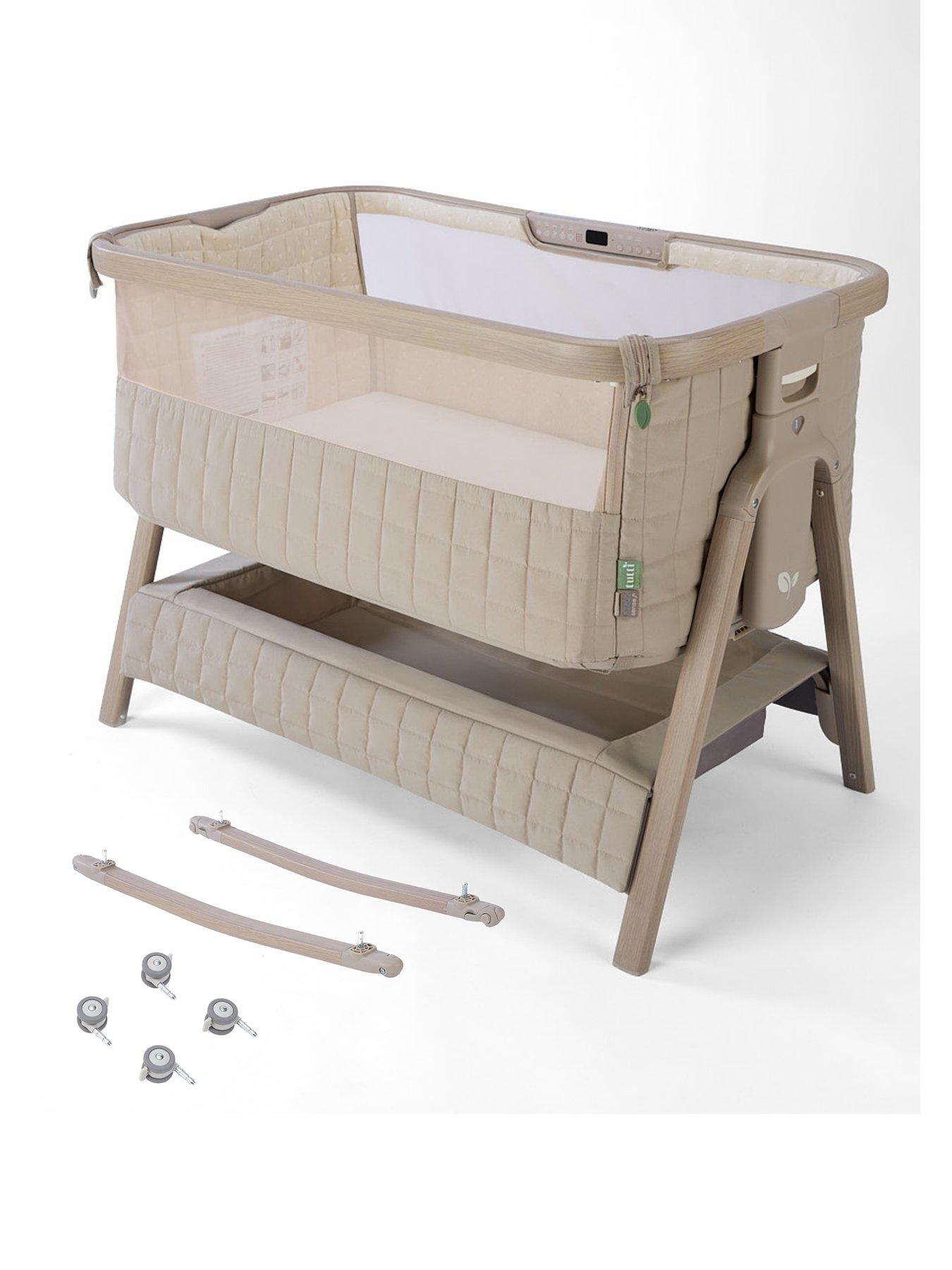  image of tutti-bambini-cozee-sense-bedside-crib-soft-walnutcocoa