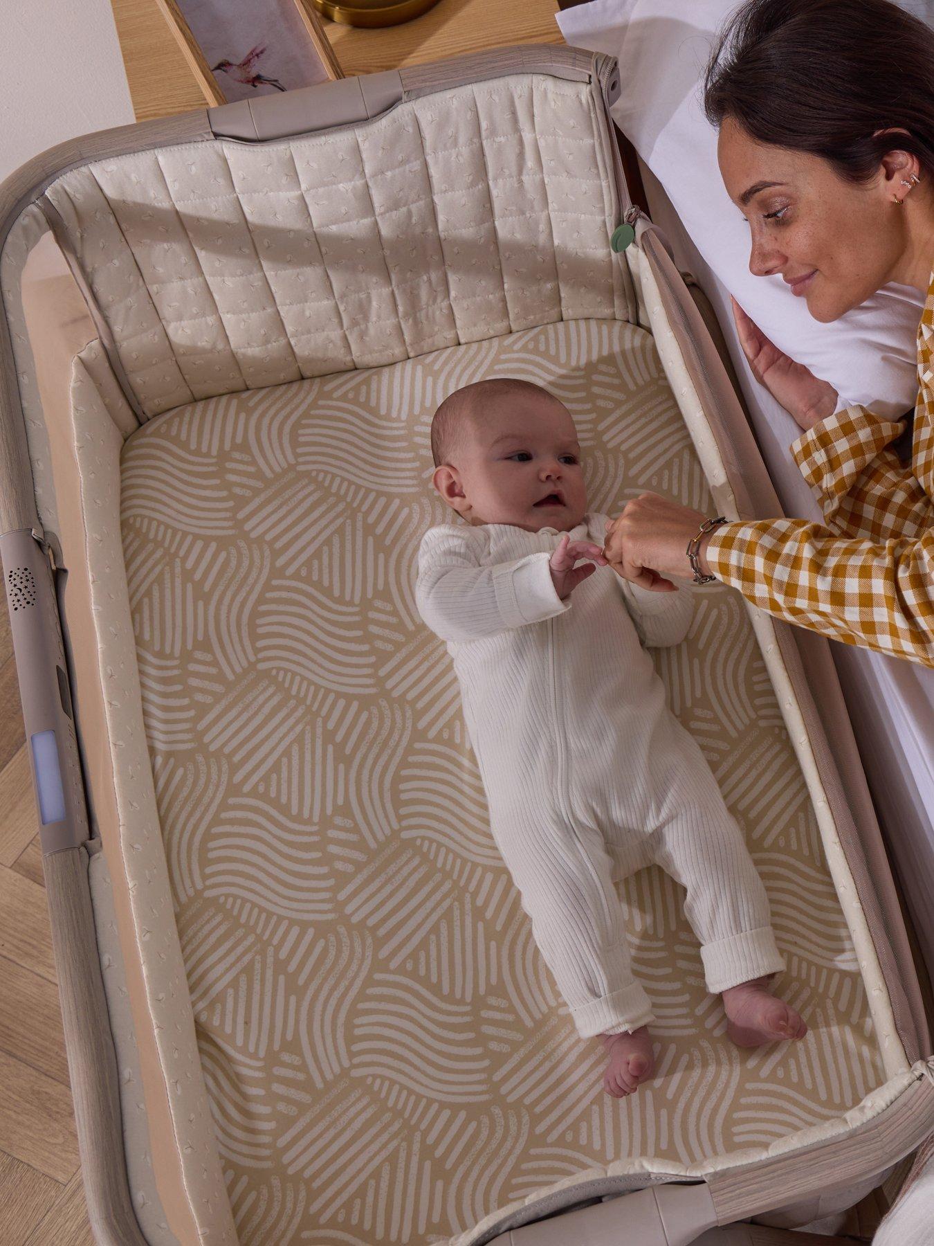  image of tutti-bambini-cozee-sense-bedside-crib-soft-walnutcocoa