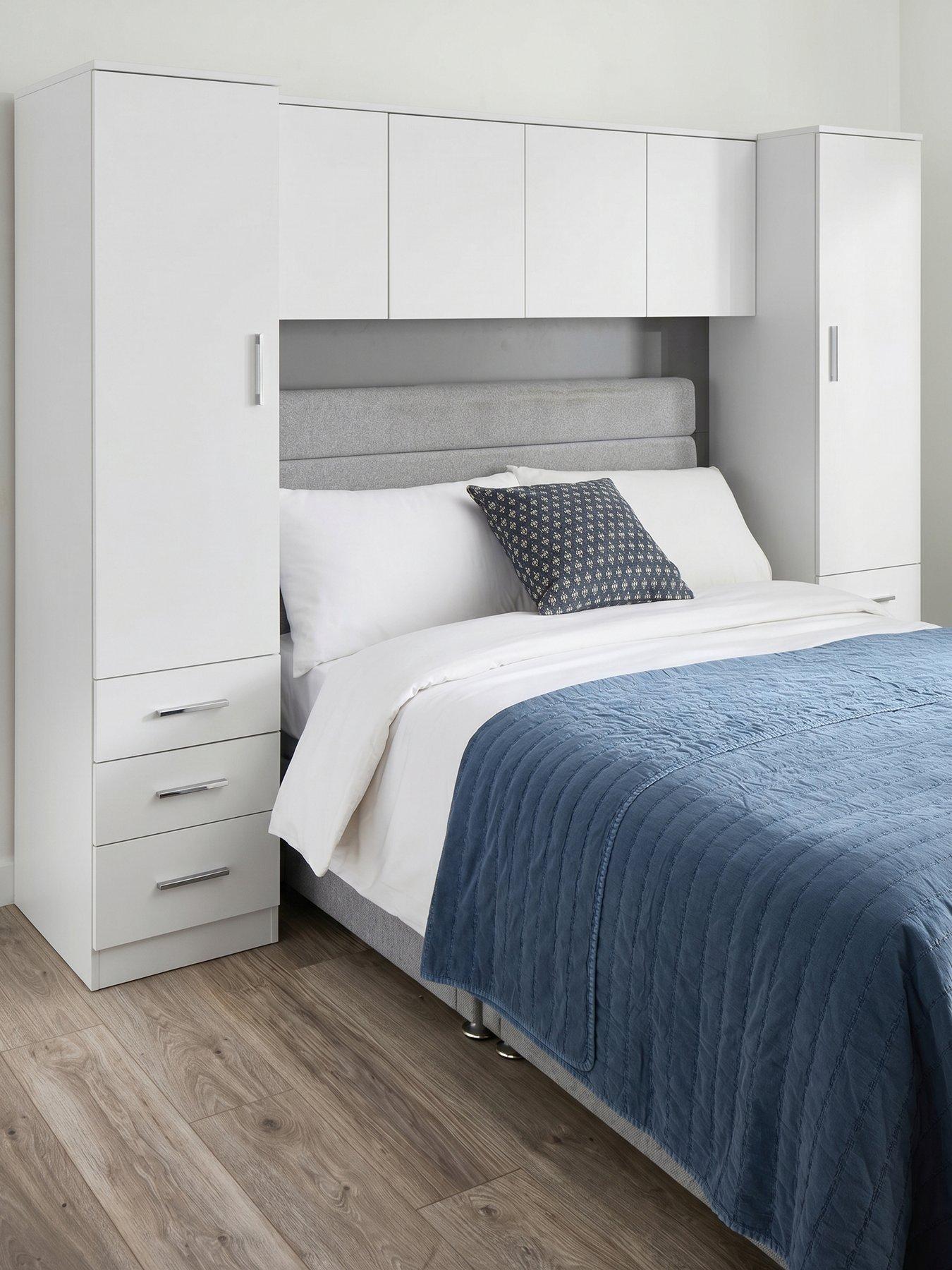The Very Collection Panama Overbed Wardrobe - White