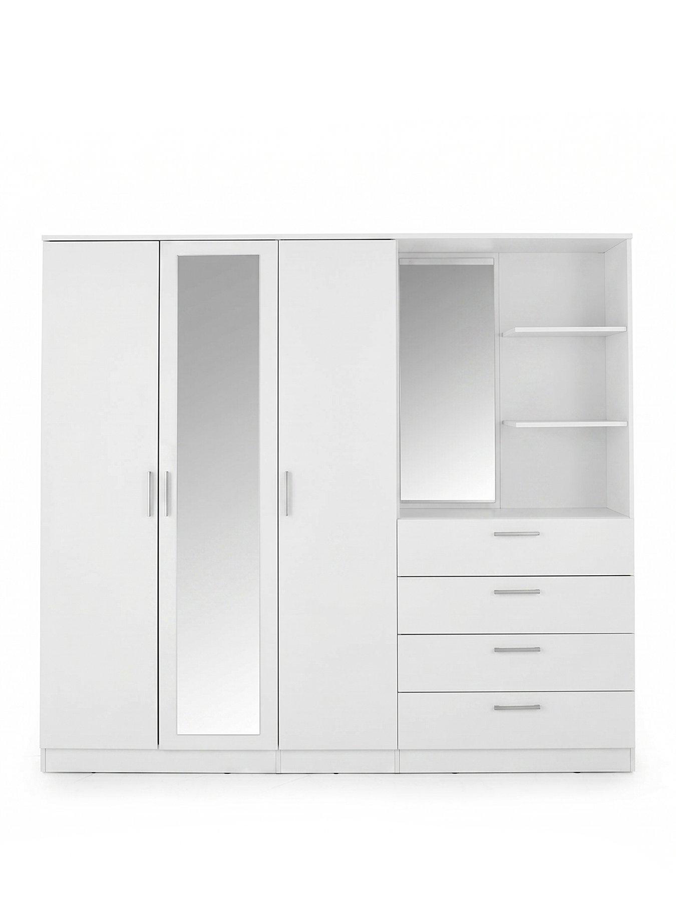 Image 2 of 7 of The Very Collection Panama 3 Door 4 Drawer Combi Wardrobe - White - FSC&reg; Certified