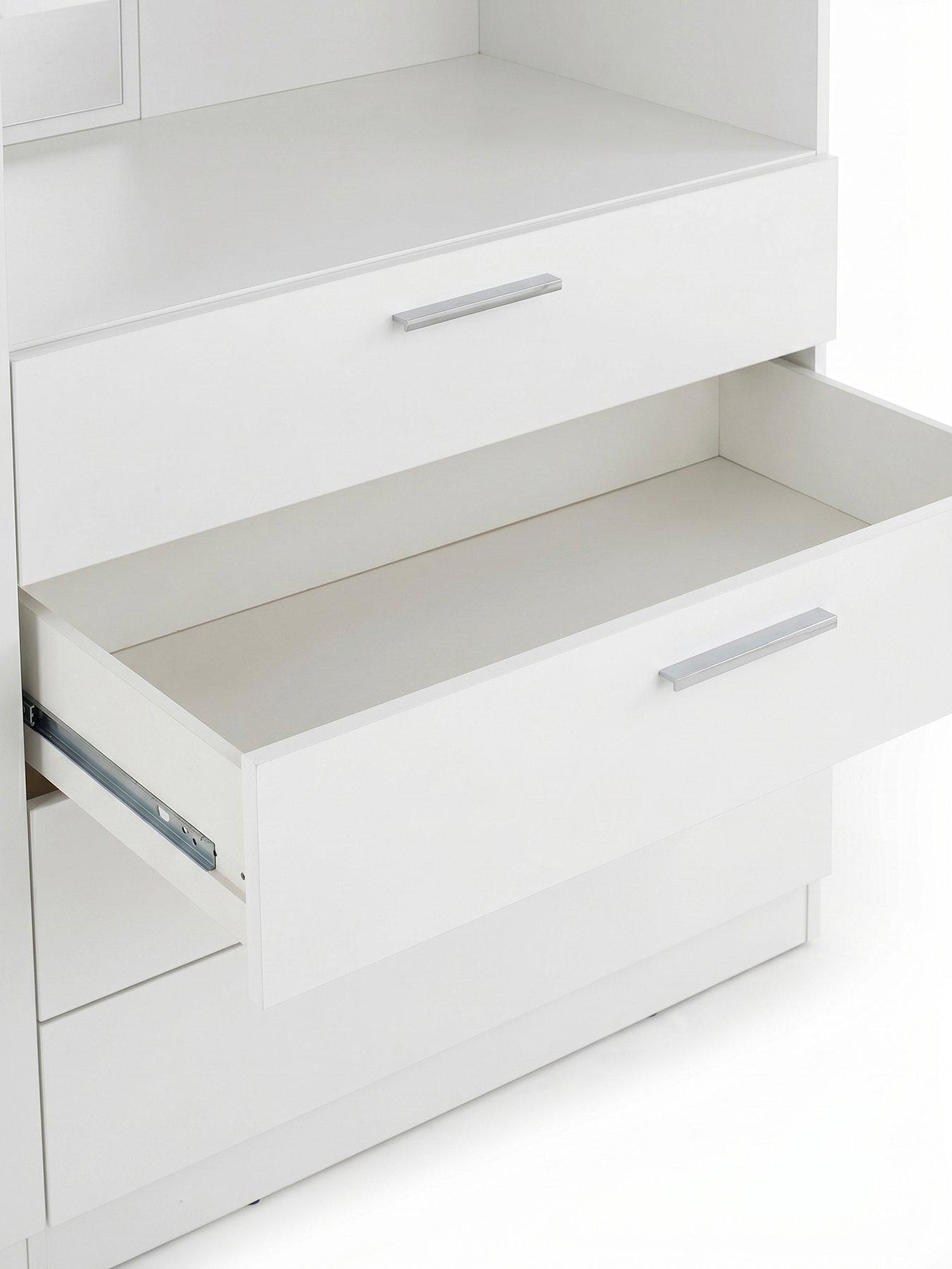 Image 6 of 7 of The Very Collection Panama 3 Door 4 Drawer Combi Wardrobe - White - FSC&reg; Certified