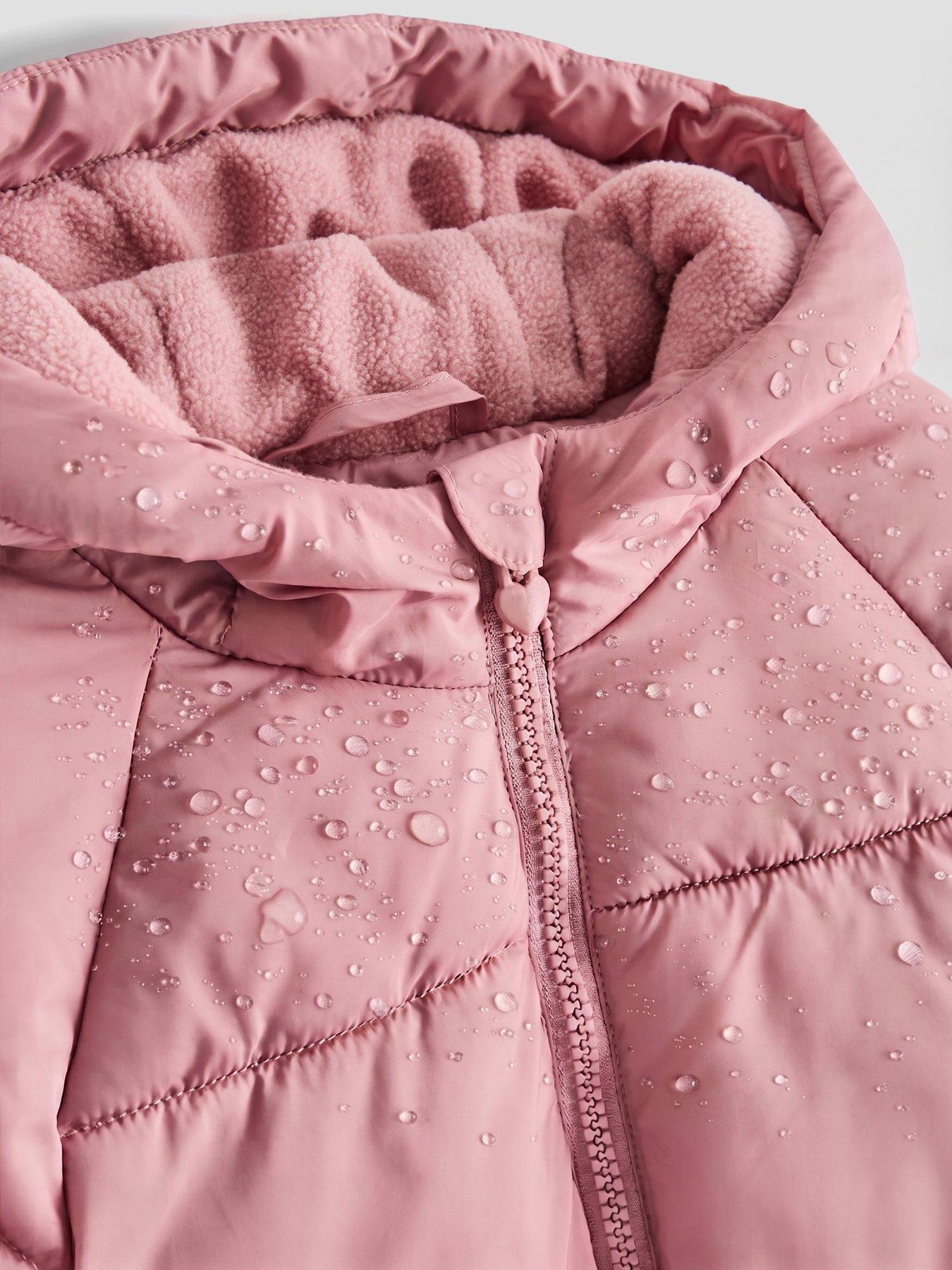 Image 4 of 5 of The Very Collection Girls Padded Heart Zip Up Jacket (9 months - 7 years) - Pink