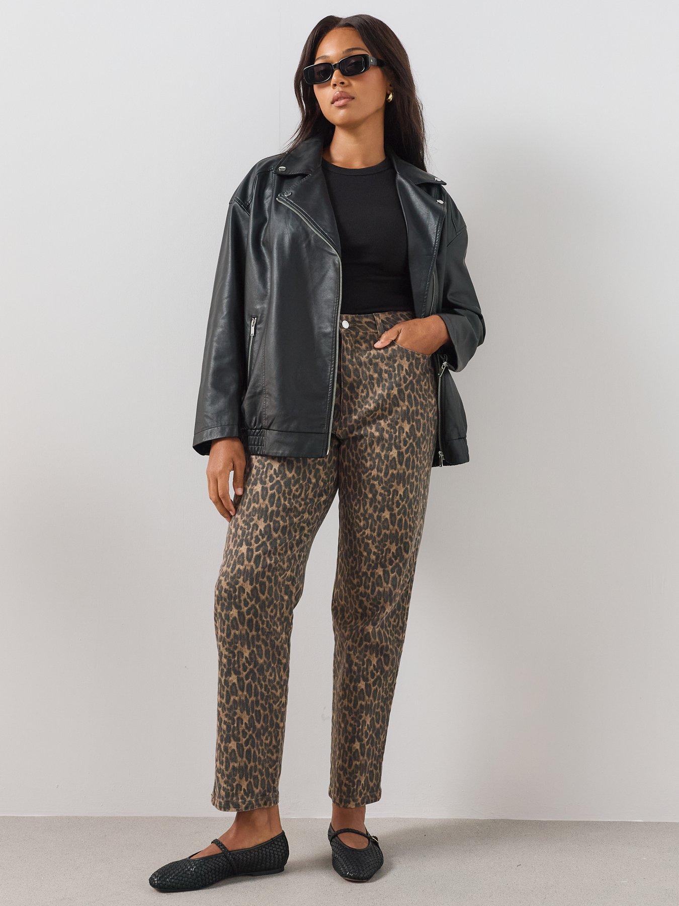 Image 3 of 6 of The Very Collection Women's Curve Oversized Longline PU Biker Jacket - Black