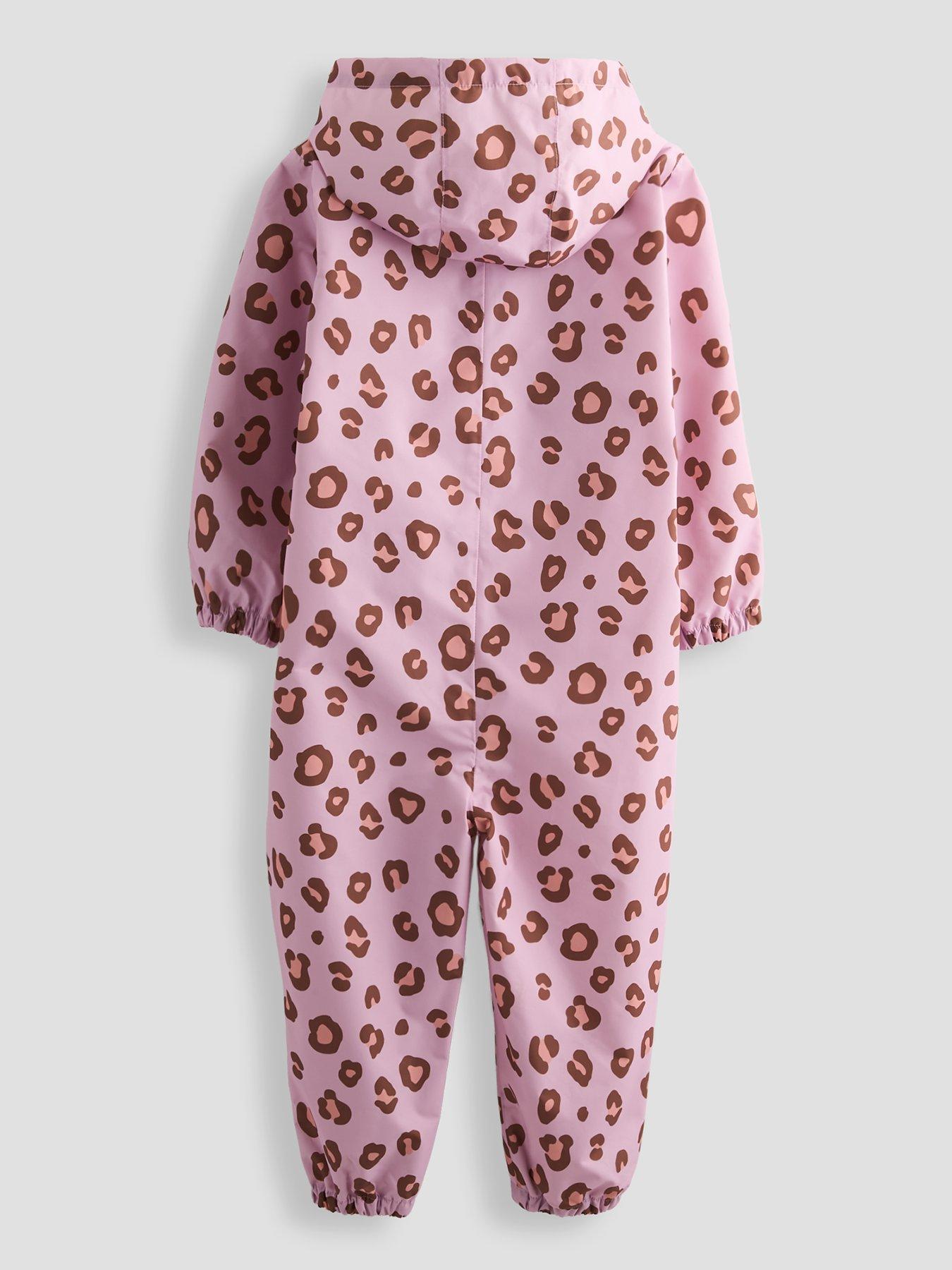 Image 2 of 5 of The Very Collection Girls Printed Basic Zip Through Puddle Suit - Pink