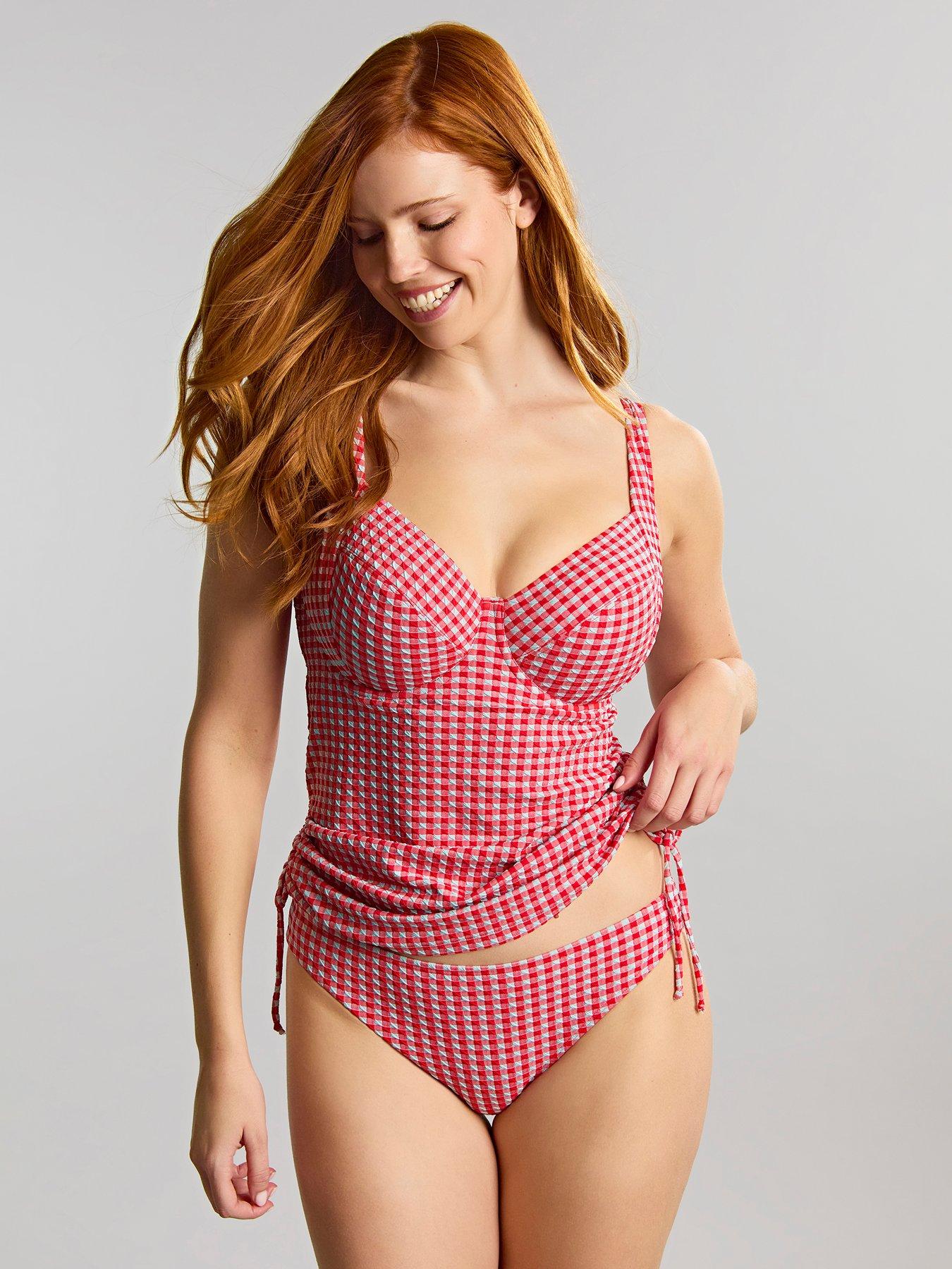 Panache Panache Red Gingham Iris Balcony Tankini