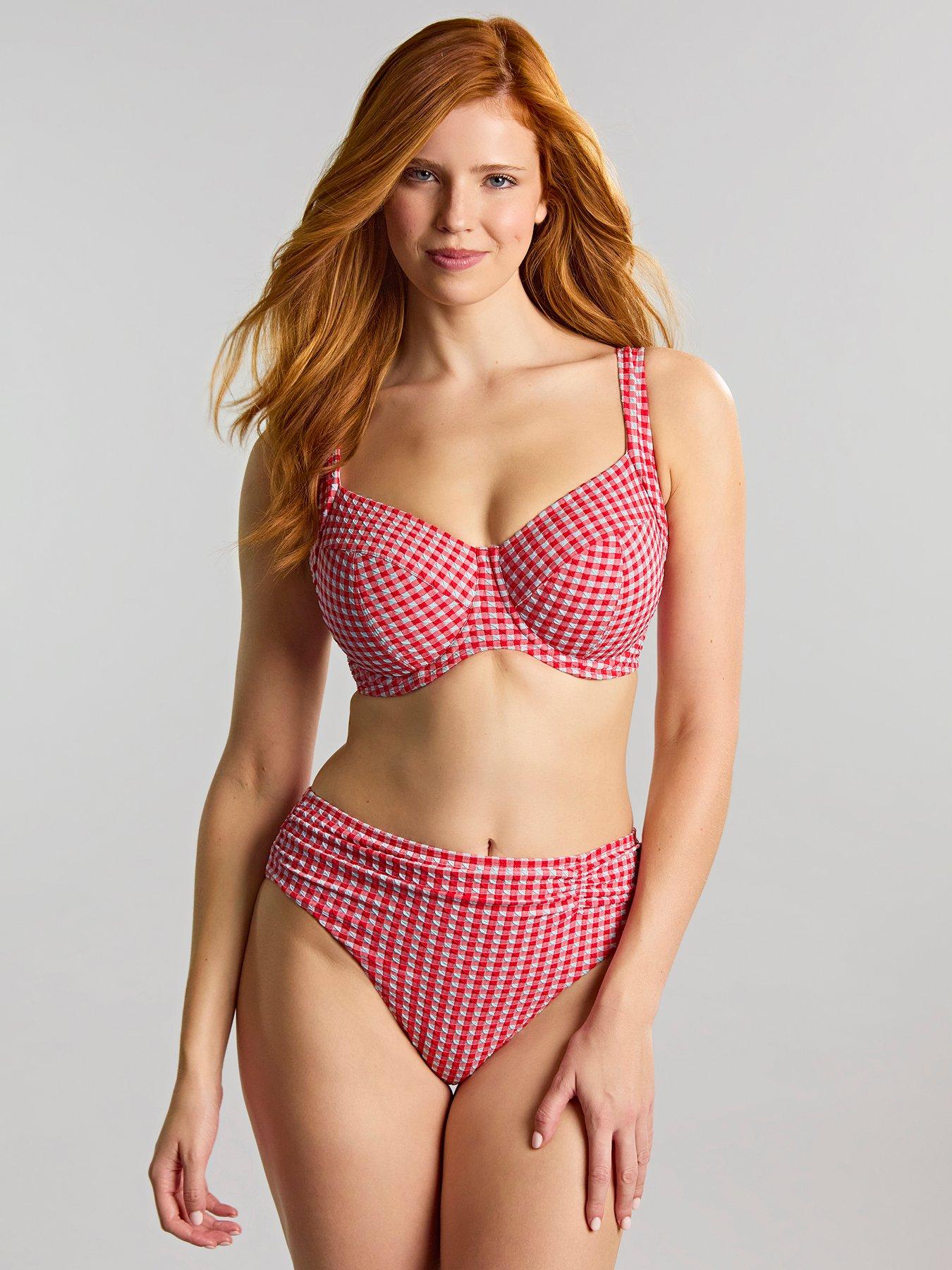 Panache Panache Red Gingham Olivia Full Cup Bikini Top