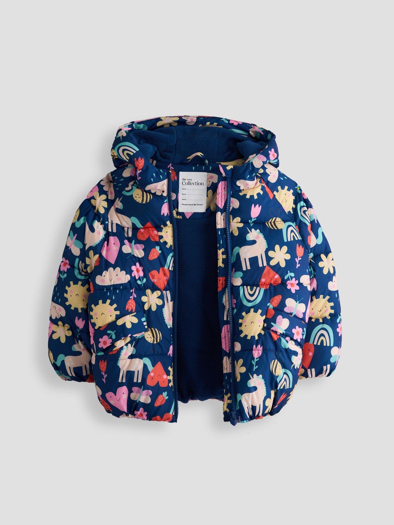 Image 4 of 6 of The Very Collection Girls Printed Padded Jacket (9 months - 7 years) - Print