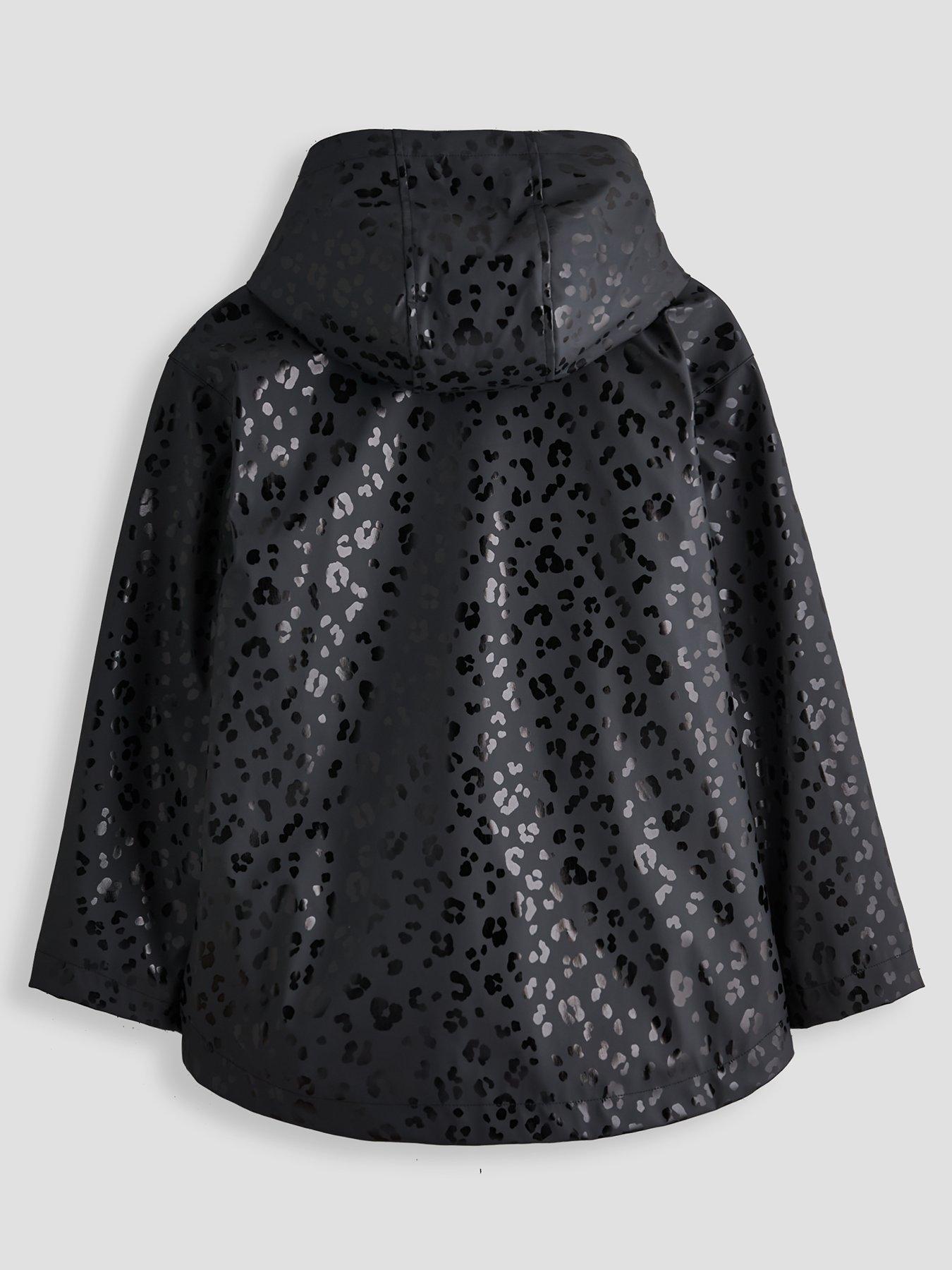 Image 2 of 5 of The Very Collection Girls Shiny Leopard Rainmac (3 - 16 years) - Black