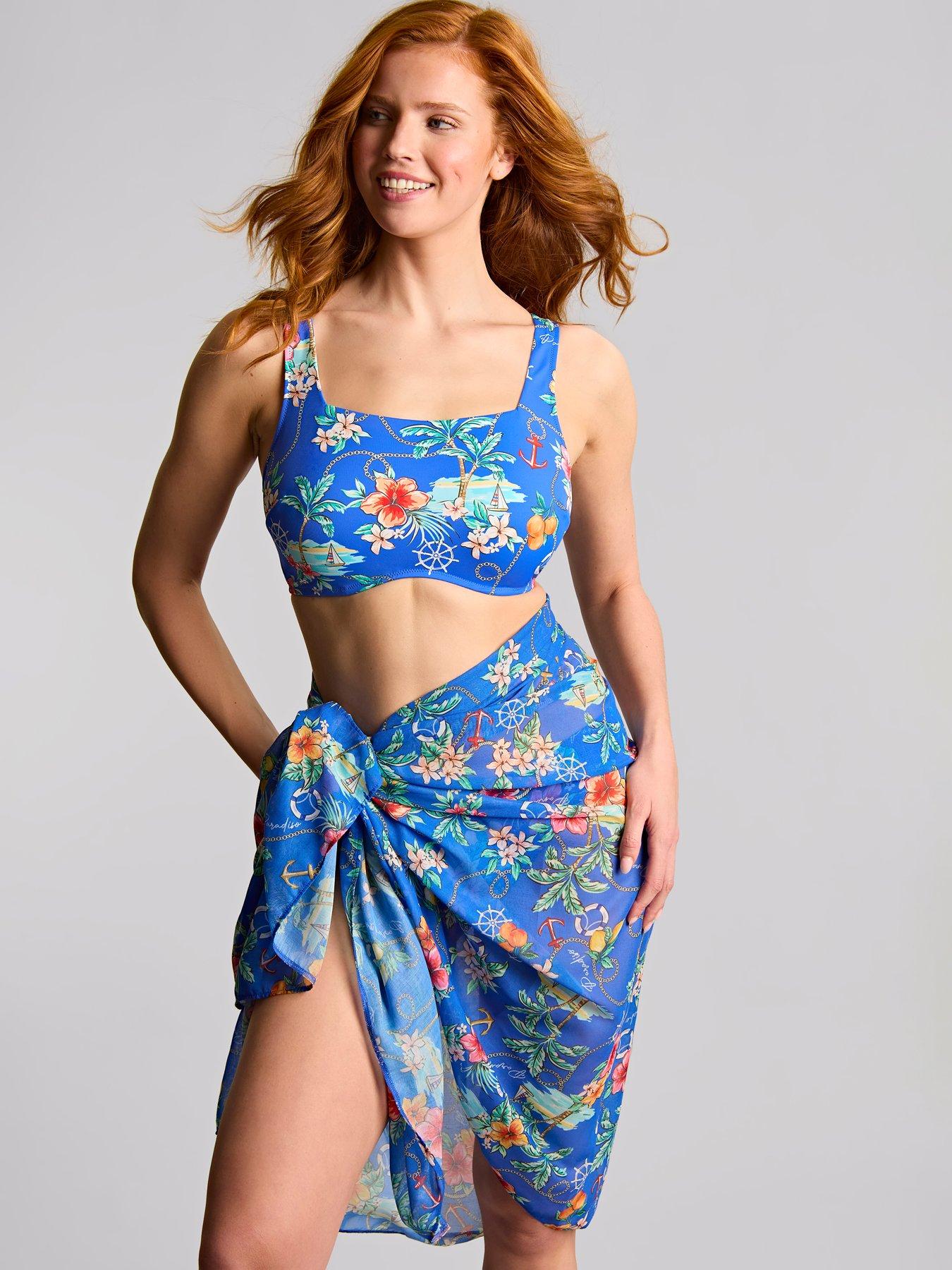 Image 1 of 3 of Panache Paradiso Print Aimee Sarong