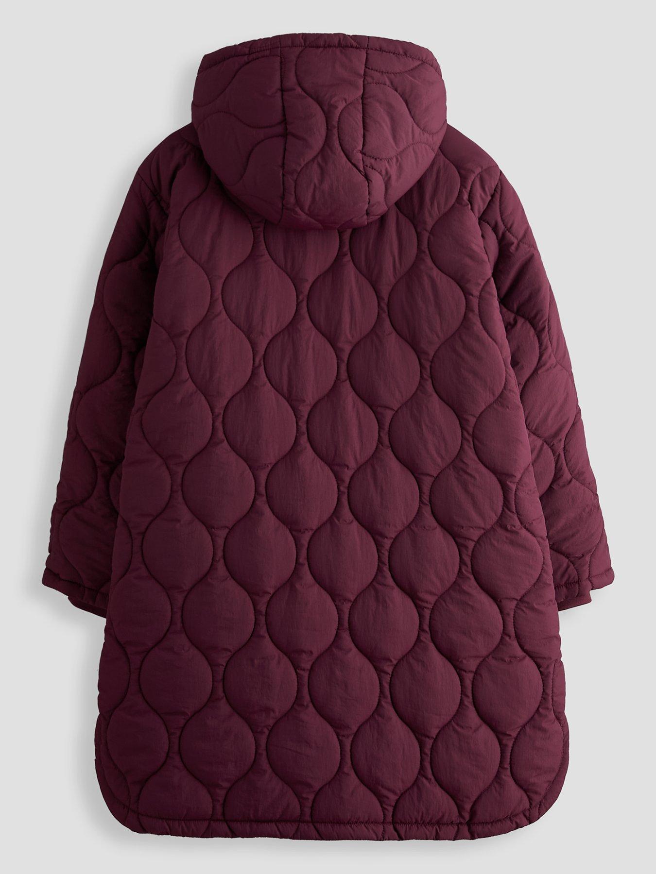 Image 2 of 5 of The Very Collection Girls Quilted Regular Mid Length Coat (3 - 16 years) - Red