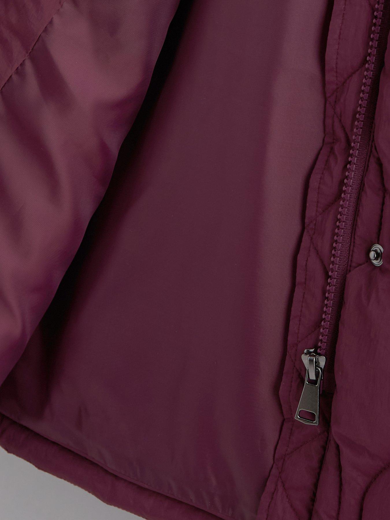 Image 3 of 5 of The Very Collection Girls Quilted Regular Mid Length Coat (3 - 16 years) - Red