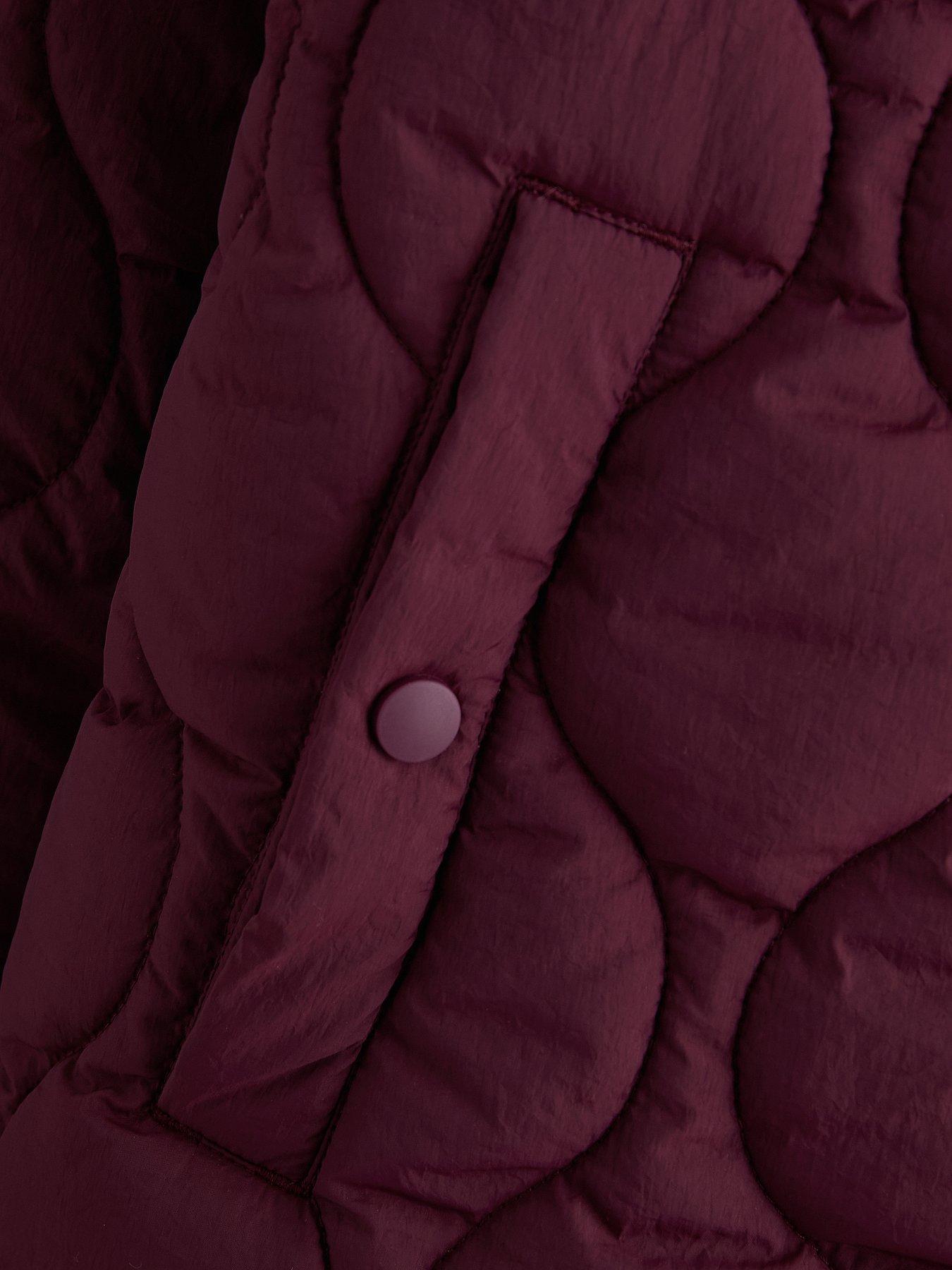 Image 5 of 5 of The Very Collection Girls Quilted Regular Mid Length Coat (3 - 16 years) - Red