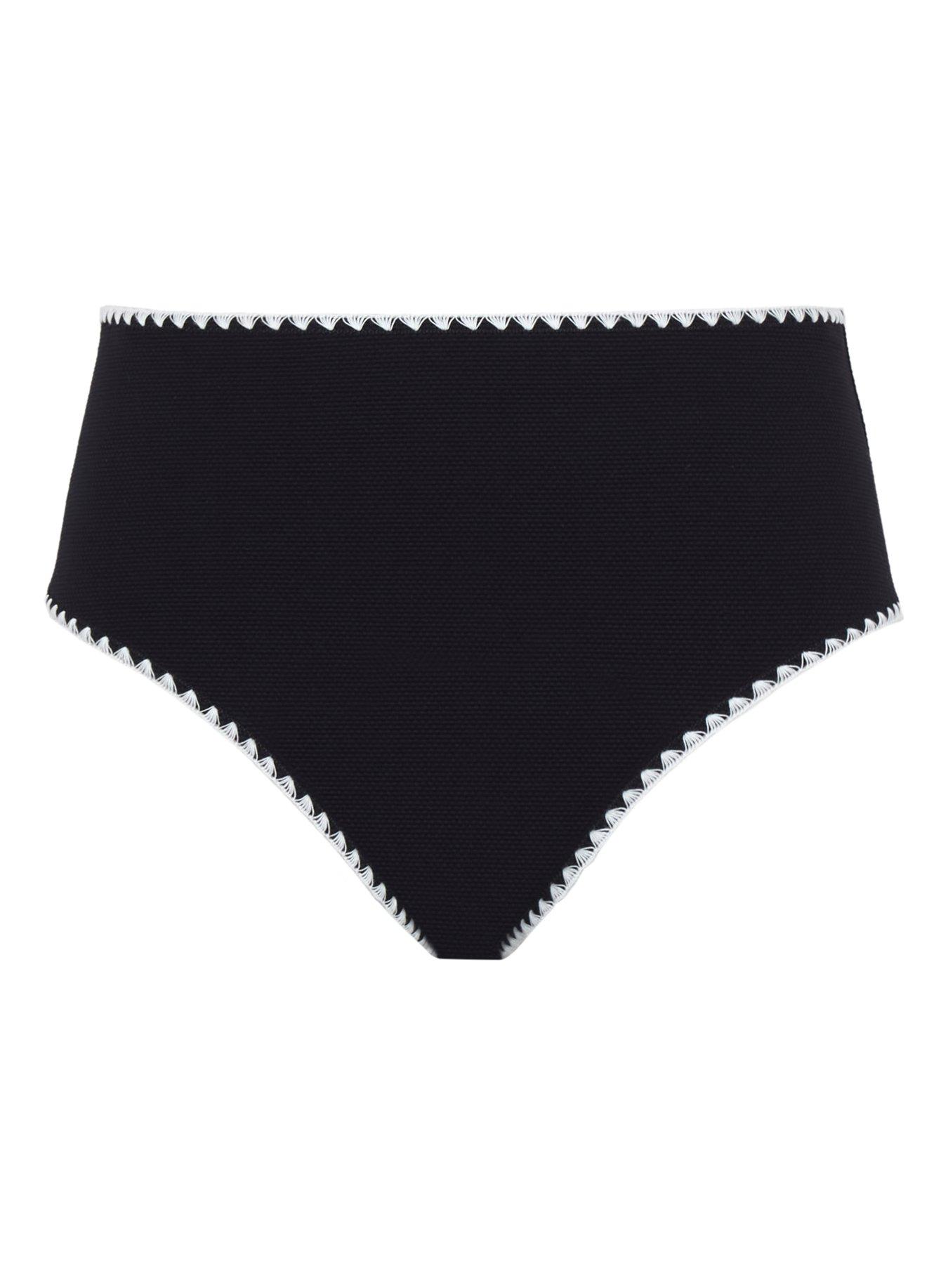 Image 6 of 6 of Panache Aurora Black/white High Waist Bikini Brief
