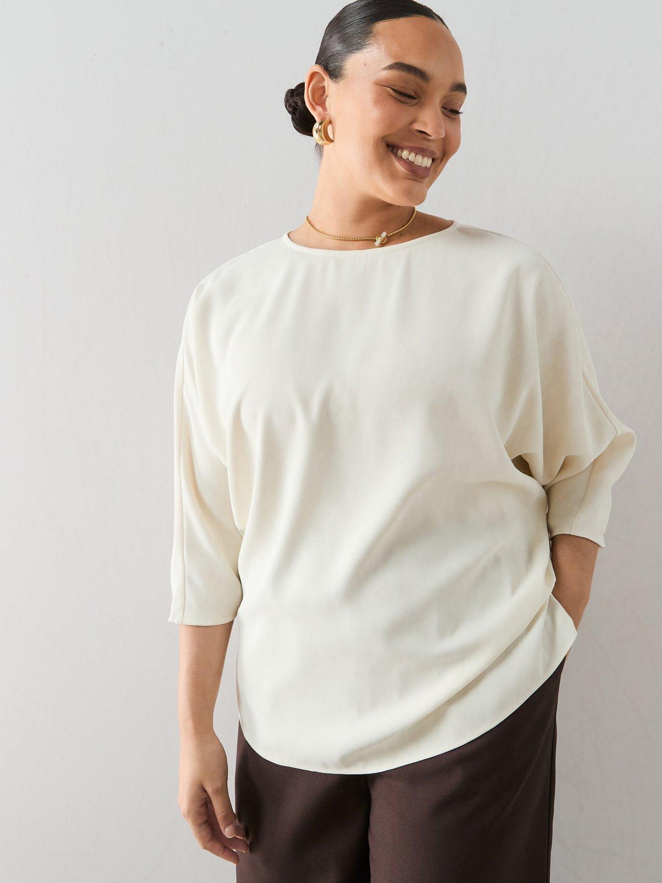 The Very Collection Curve Batwing Blouse - Ivory