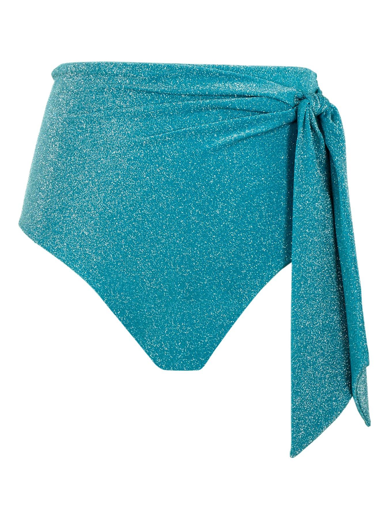  image of panache-sparkle-teal-high-waist-bikini-brief