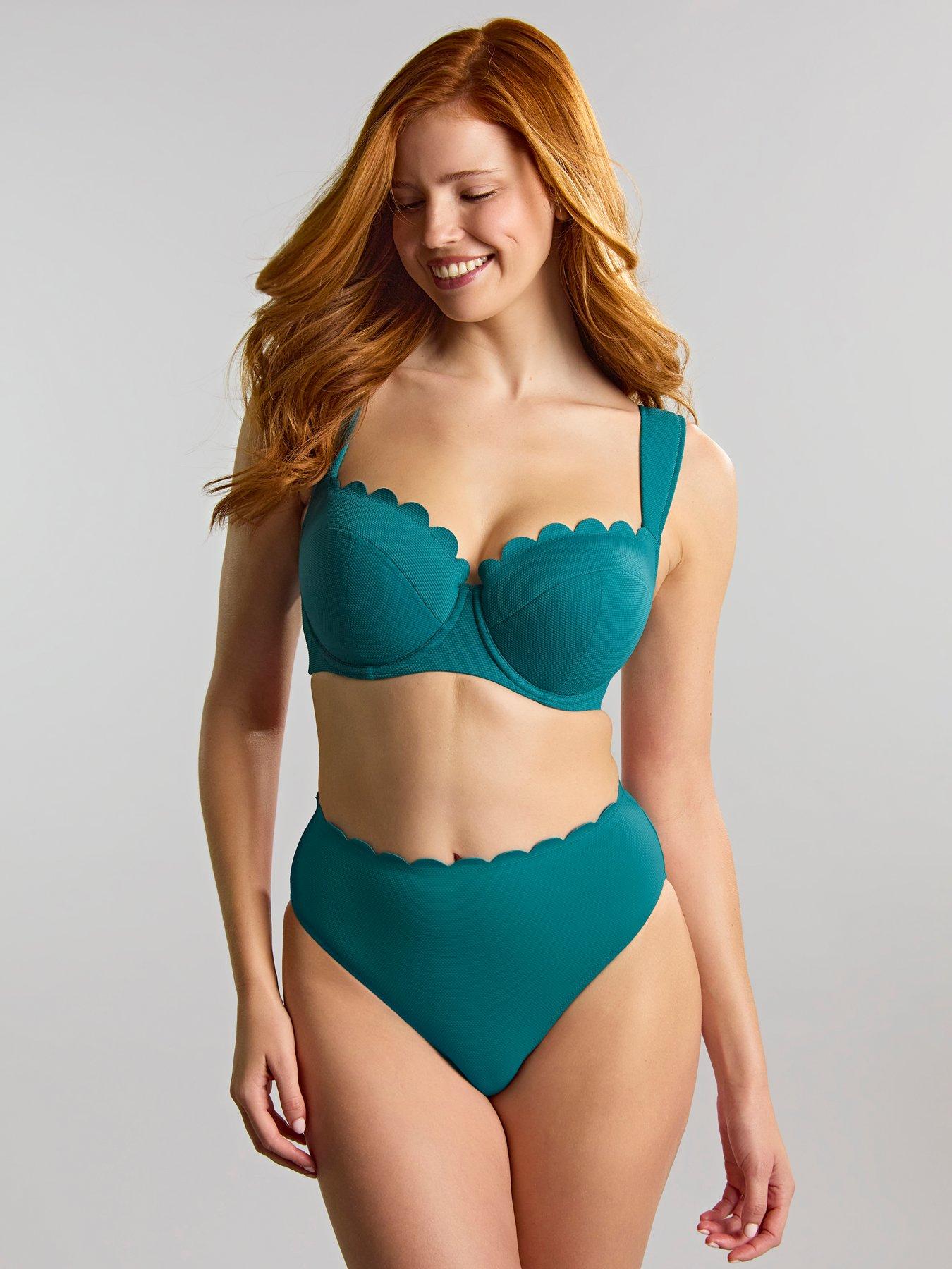 Image 1 of 6 of Panache Panache Spirit Teal Blue Bette Balcony Bikini