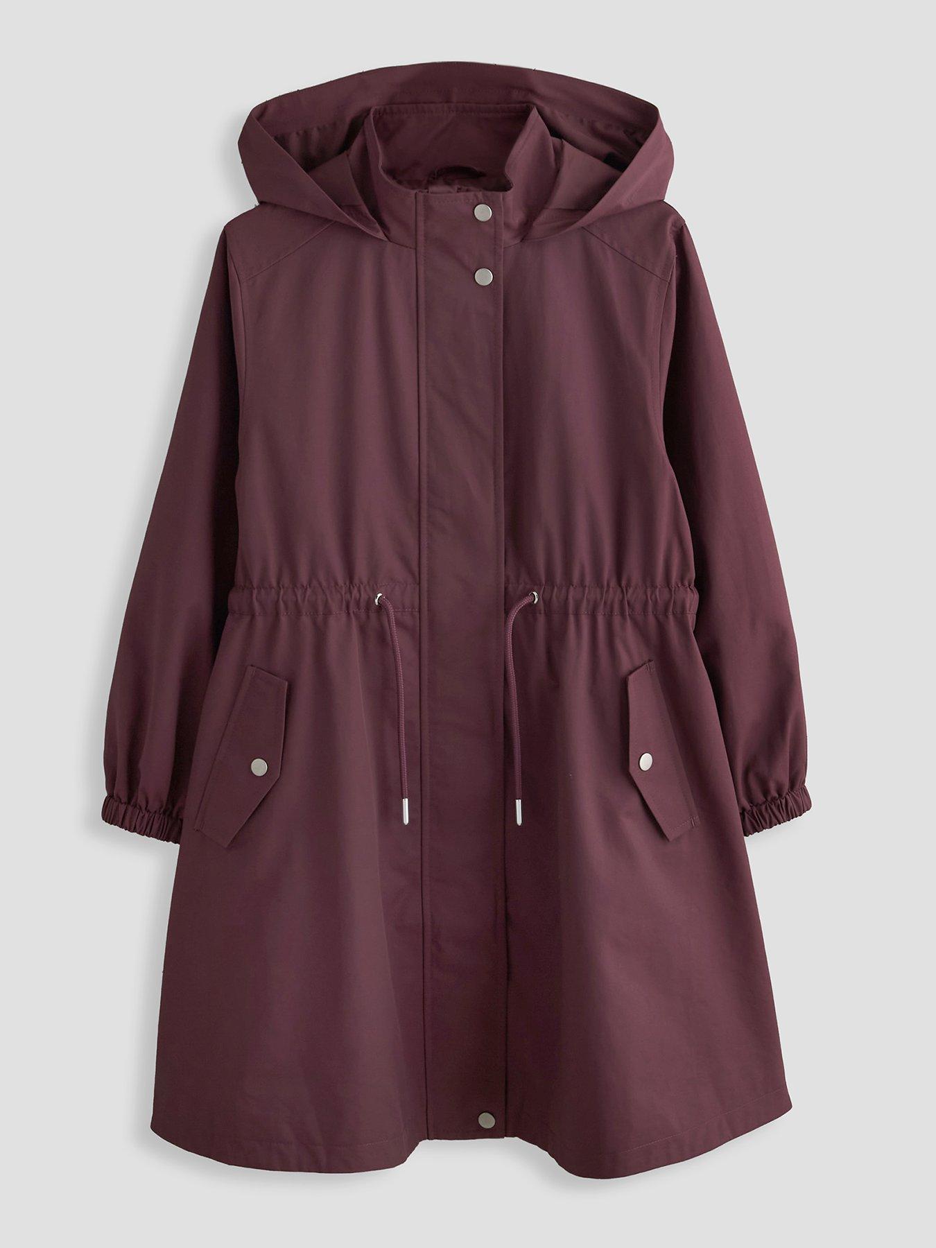 The Very Collection Girls Regular Knee Length Rain Jacket - Purple