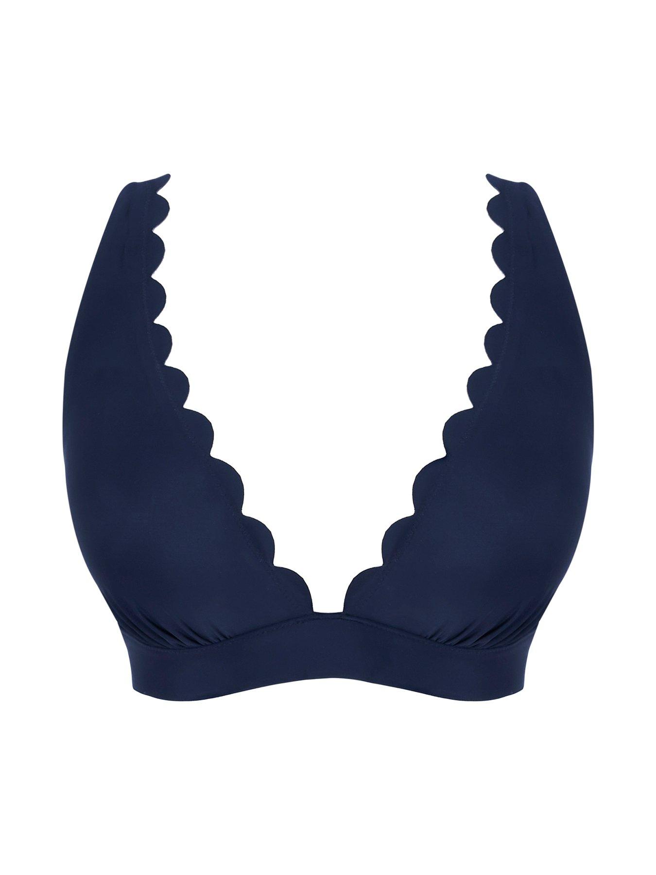 Image 4 of 4 of Panache Signature Ink Blue Kara Non Wired Bikini Top - Blue