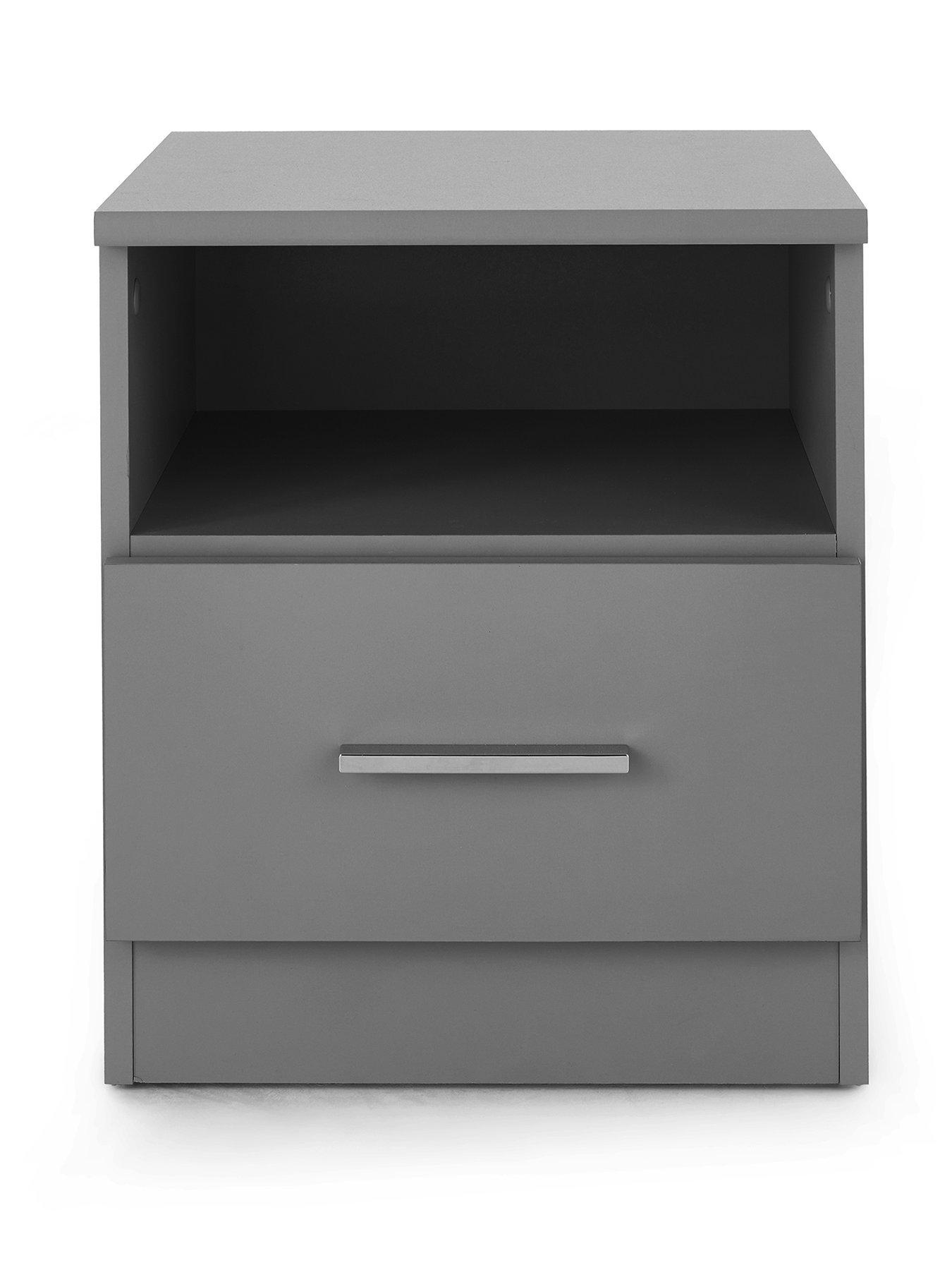 Image 2 of 7 of The Very Collection Panama 1 Drawer Bedside Cabinet - Grey - FSC&reg; Certified