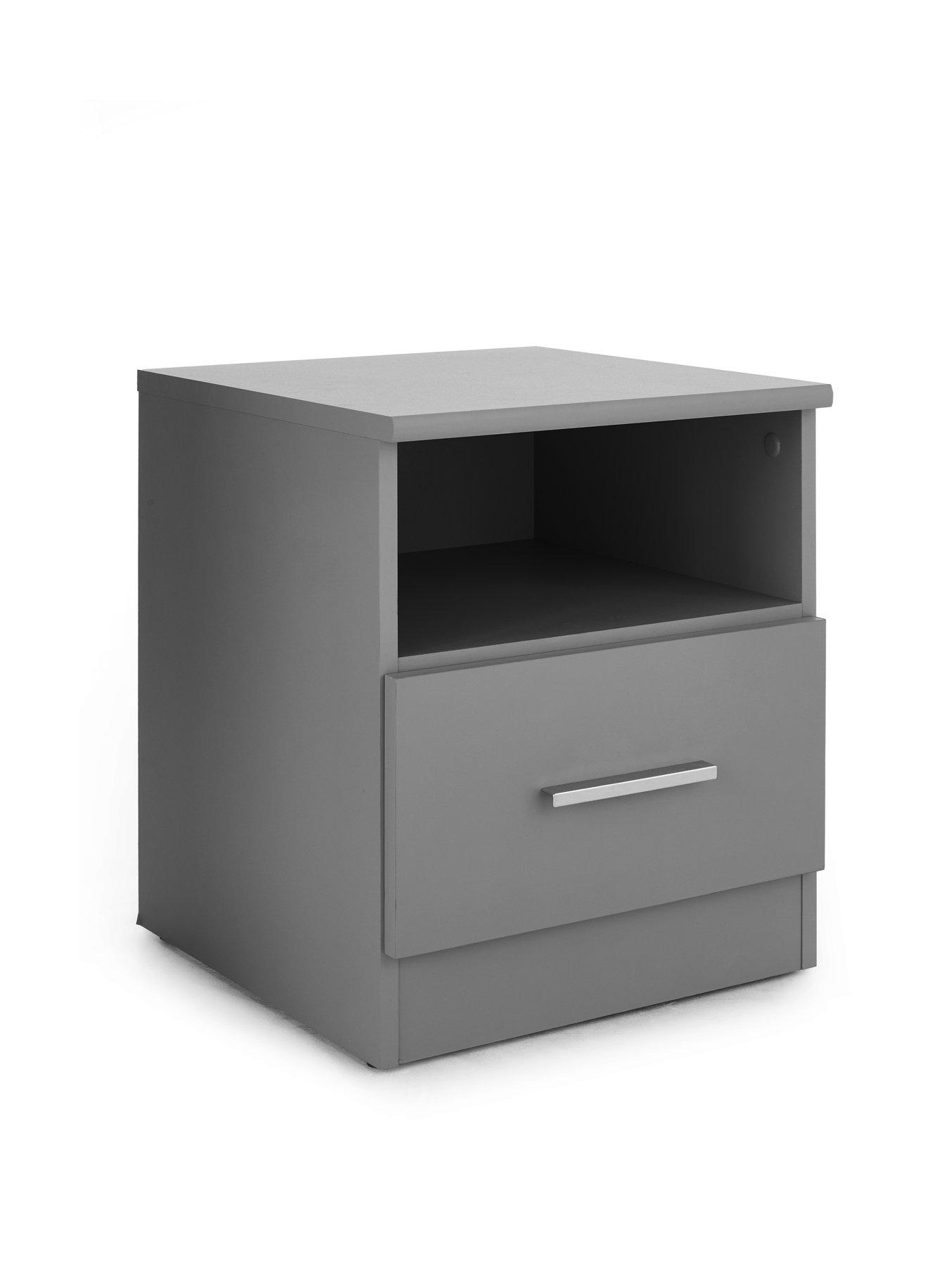 Image 3 of 7 of The Very Collection Panama 1 Drawer Bedside Cabinet - Grey - FSC&reg; Certified