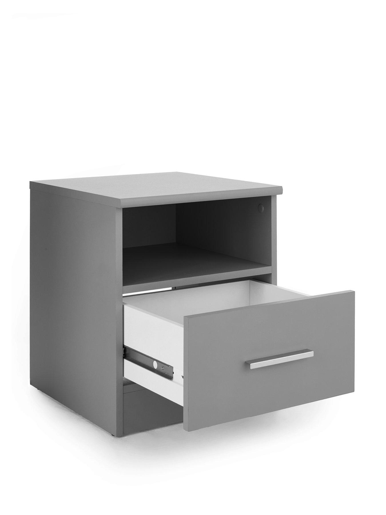 Image 4 of 7 of The Very Collection Panama 1 Drawer Bedside Cabinet - Grey - FSC&reg; Certified
