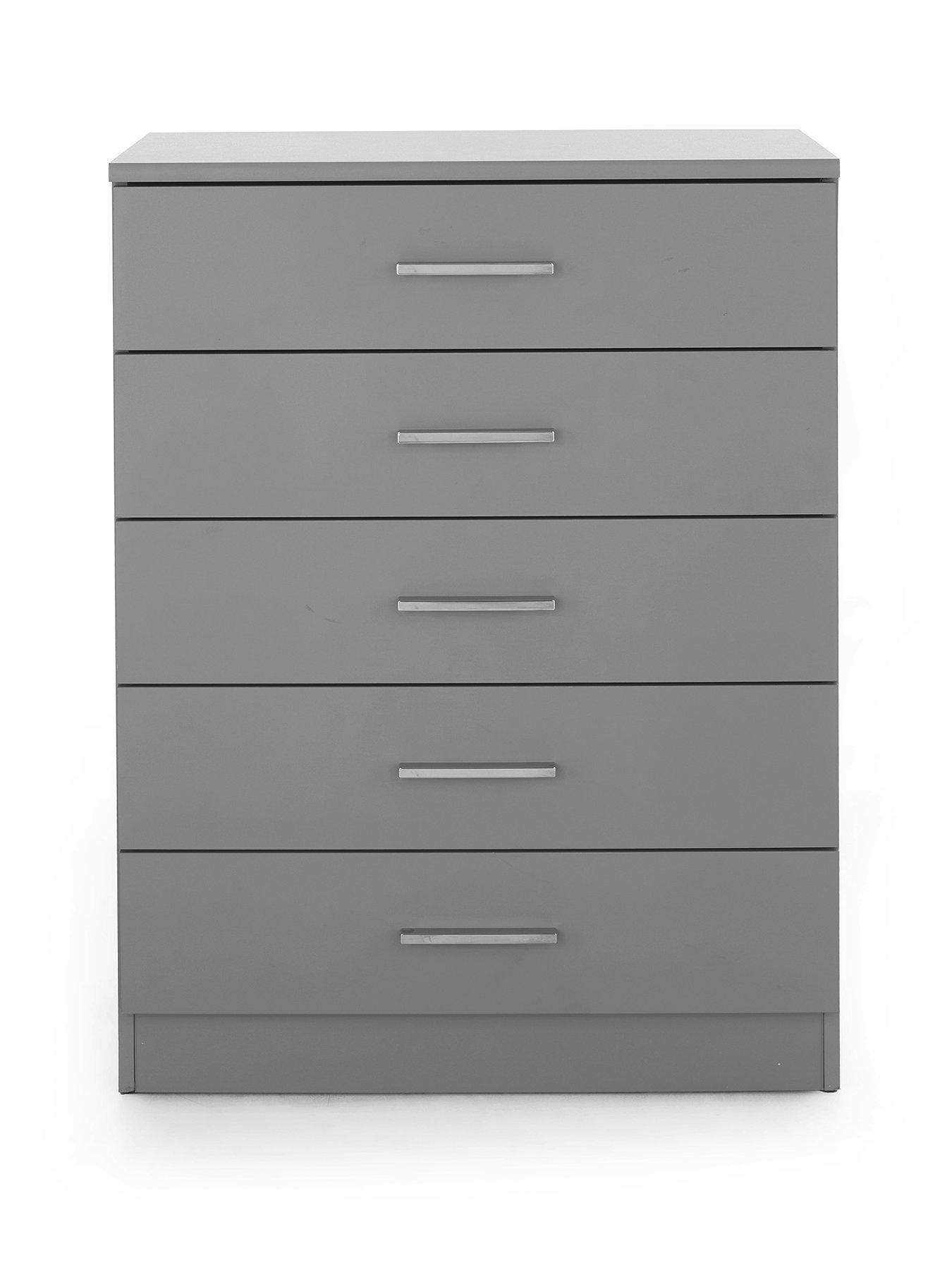  image of the-very-collection-panama-5-drawer-chest-grey