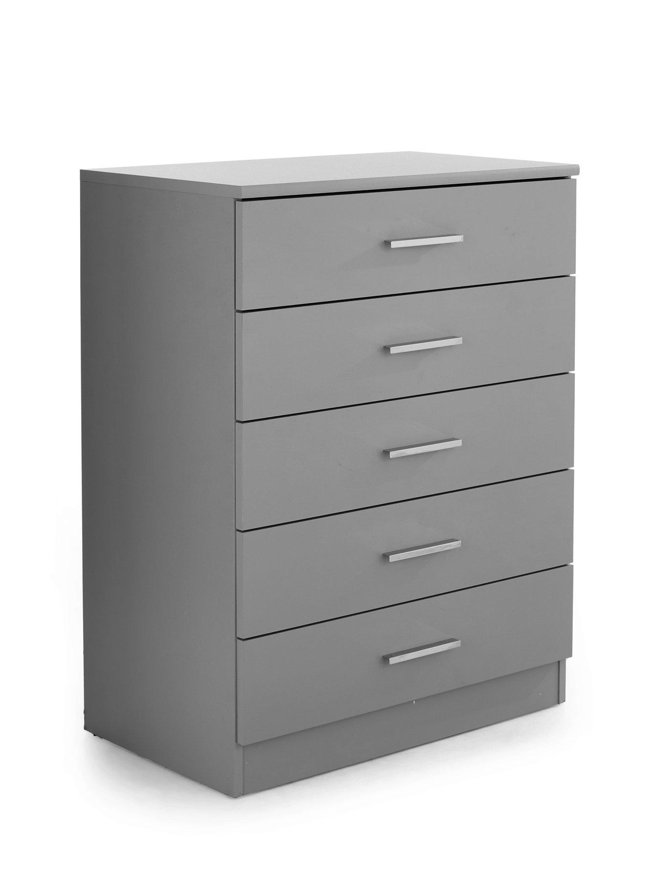  image of the-very-collection-panama-5-drawer-chest-grey
