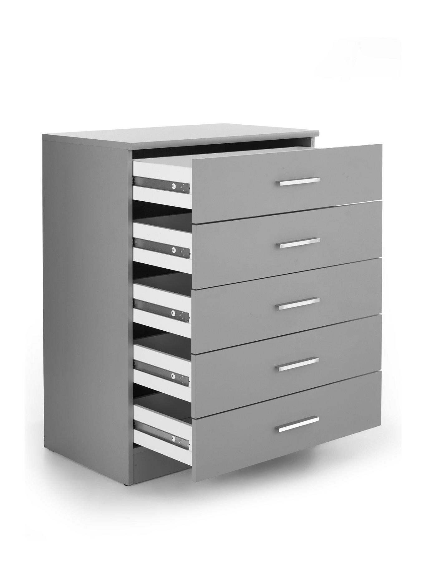  image of the-very-collection-panama-5-drawer-chest-grey