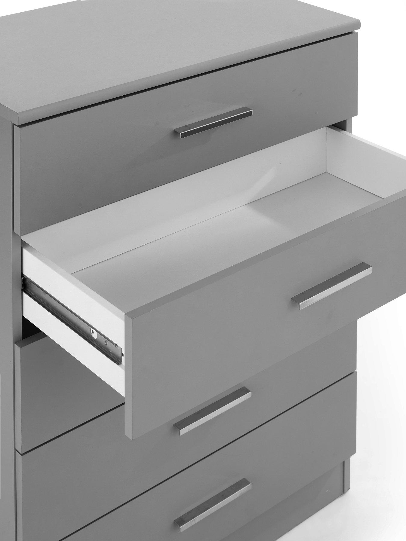  image of the-very-collection-panama-5-drawer-chest-grey