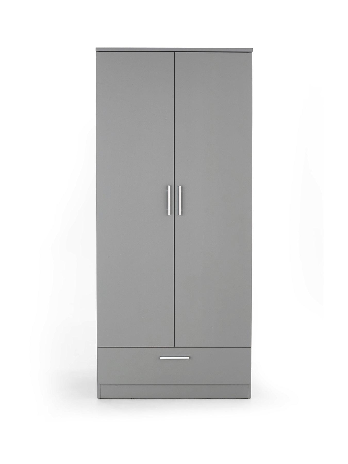 Image 2 of 7 of The Very Collection Panama 2 Door, 1 Drawer Wardrobe - Grey - FSC&reg; Certified