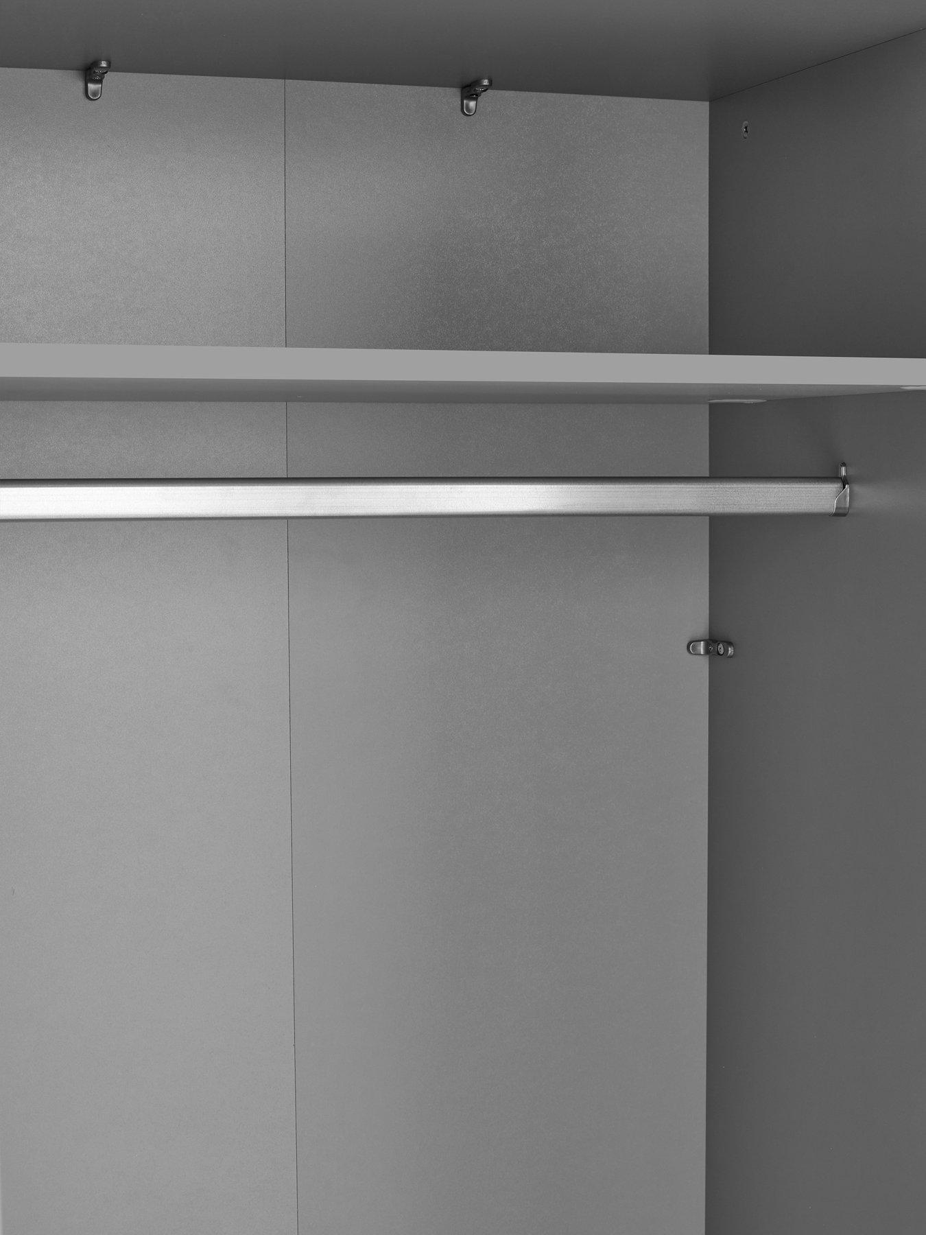 Image 7 of 7 of The Very Collection Panama 2 Door, 1 Drawer Wardrobe - Grey - FSC&reg; Certified