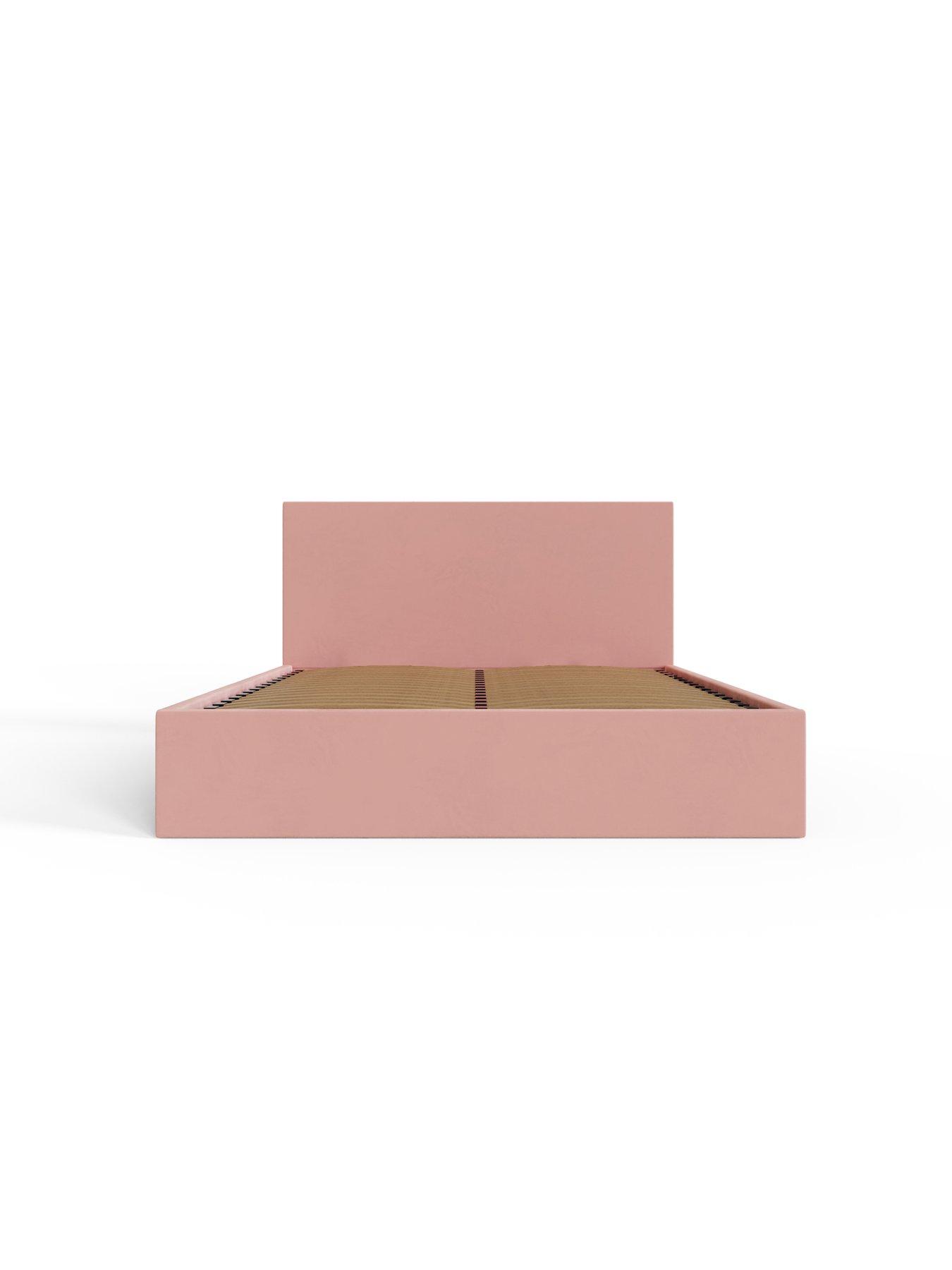 Image 4 of 7 of GFW Odessa Velvet End Lift Up Storage Ottoman Bed&nbsp;with Mattress Options (Buy &amp; SAVE!)