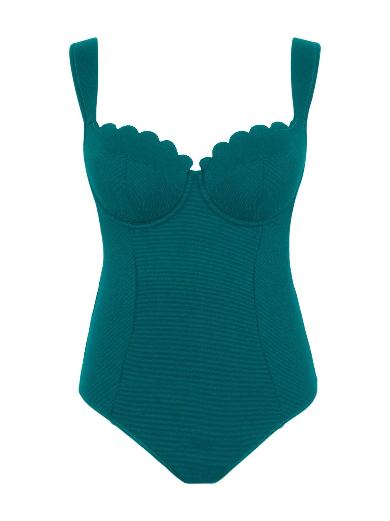 Image 4 of 4 of Panache Panache Spirit Teal Blue Monica Balcony Swimsuit