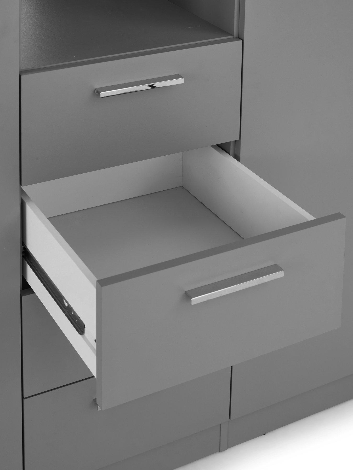 Image 6 of 7 of The Very Collection Panama 4 Door 4 Drawer Combi Fitment with Mirror - Grey - FSC&reg; Certified