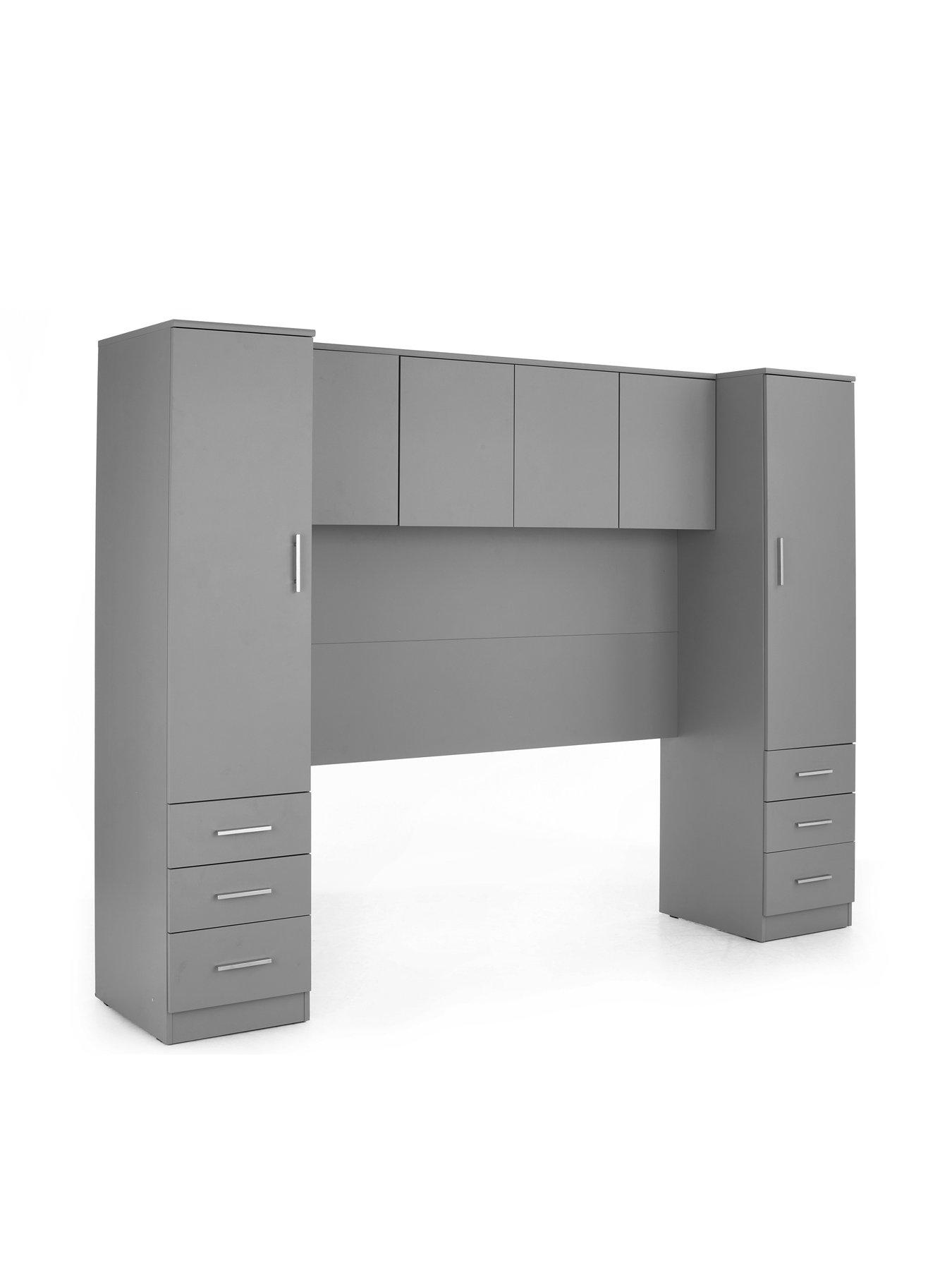  image of the-very-collection-panama-overbed-wardrobe-grey