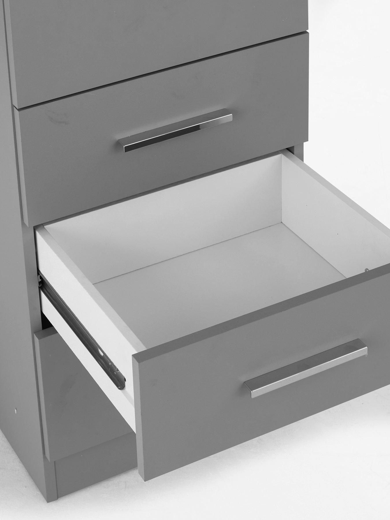 Image 6 of 7 of The Very Collection Panama Overbed Wardrobe - Grey - FSC&reg; Certified