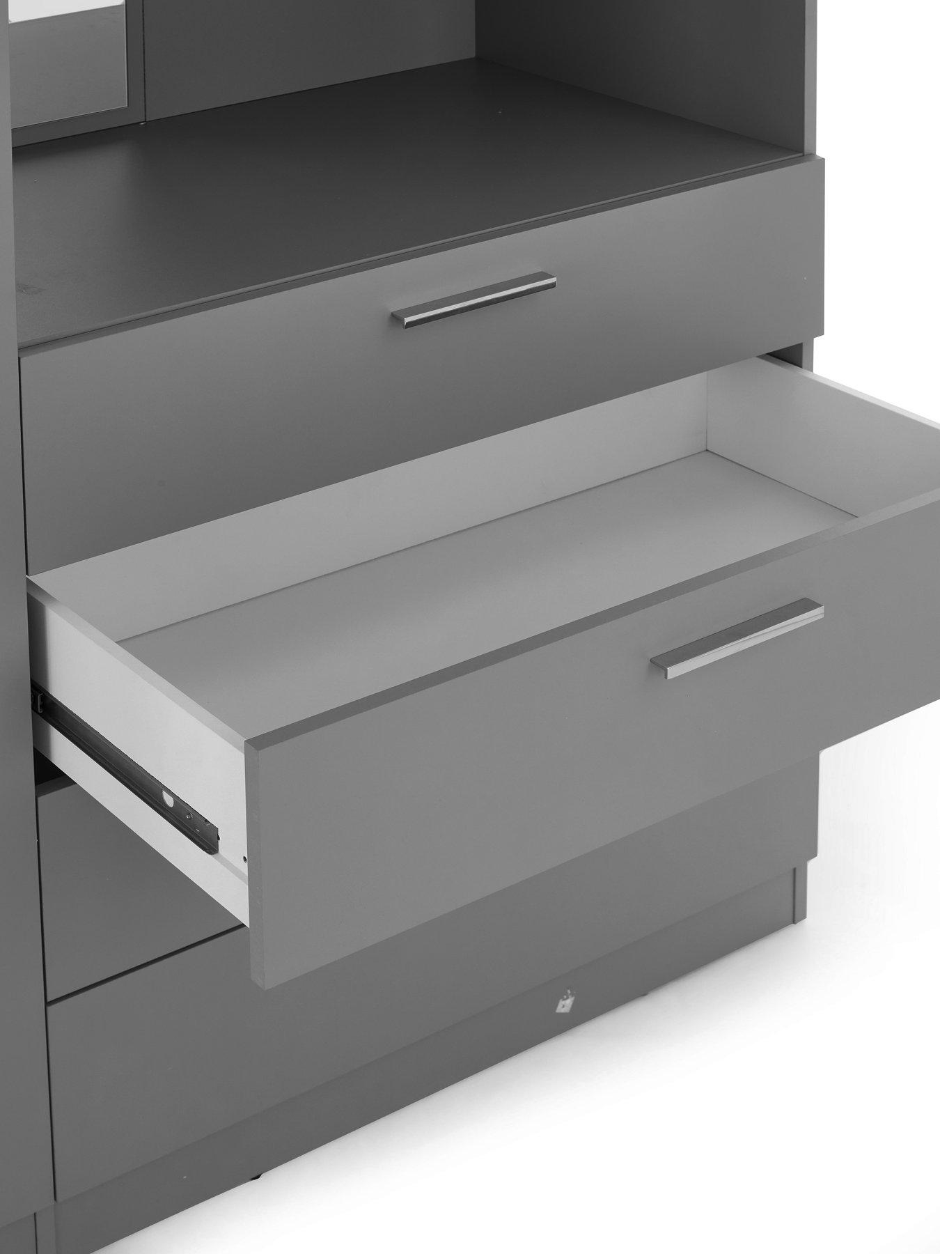 Image 6 of 7 of The Very Collection Panama 3 Door 4 Drawer Combi Wardrobe - Grey - FSC&reg; Certified